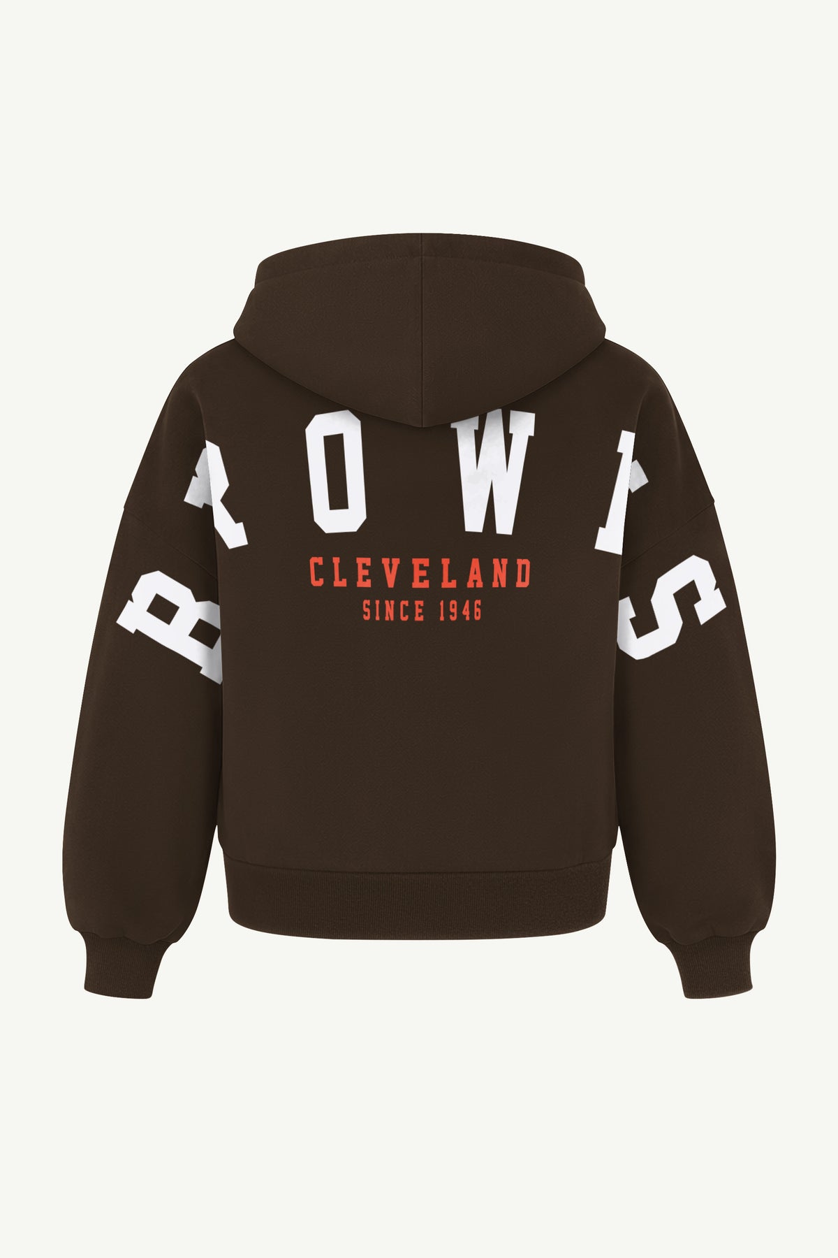 WOMENS CLEVELAND BROWNS RETRO HAIL MARY ZIP UP View 3 | Cleveland Browns WOMENS CLEVELAND BROWNS RETRO HAIL MARY ZIP UP View 3 | Cleveland Browns
