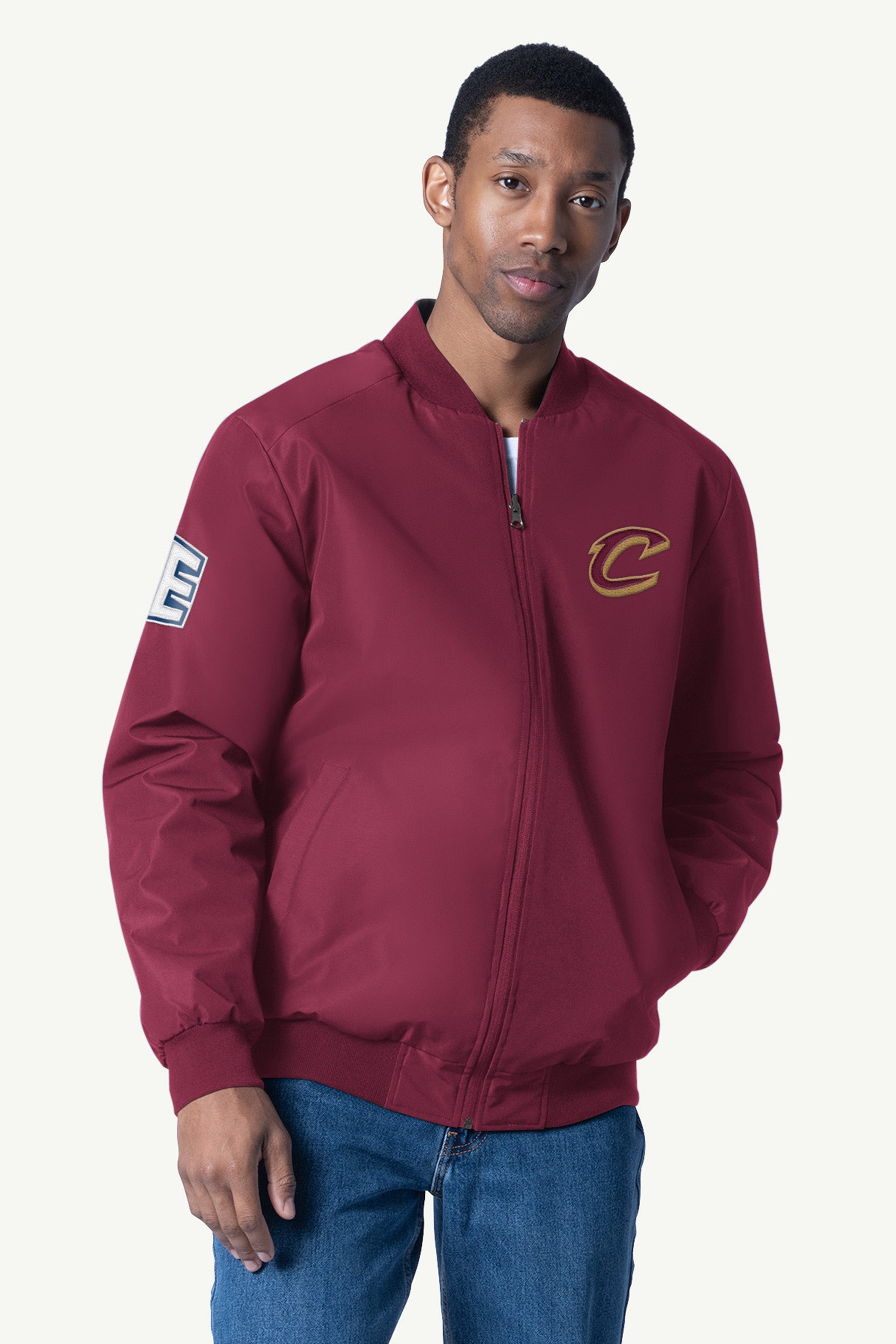 MENS CLEVELAND CAVALIERS REVERSIBLE JACKET View 2 MENS CLEVELAND CAVALIERS REVERSIBLE JACKET View 2