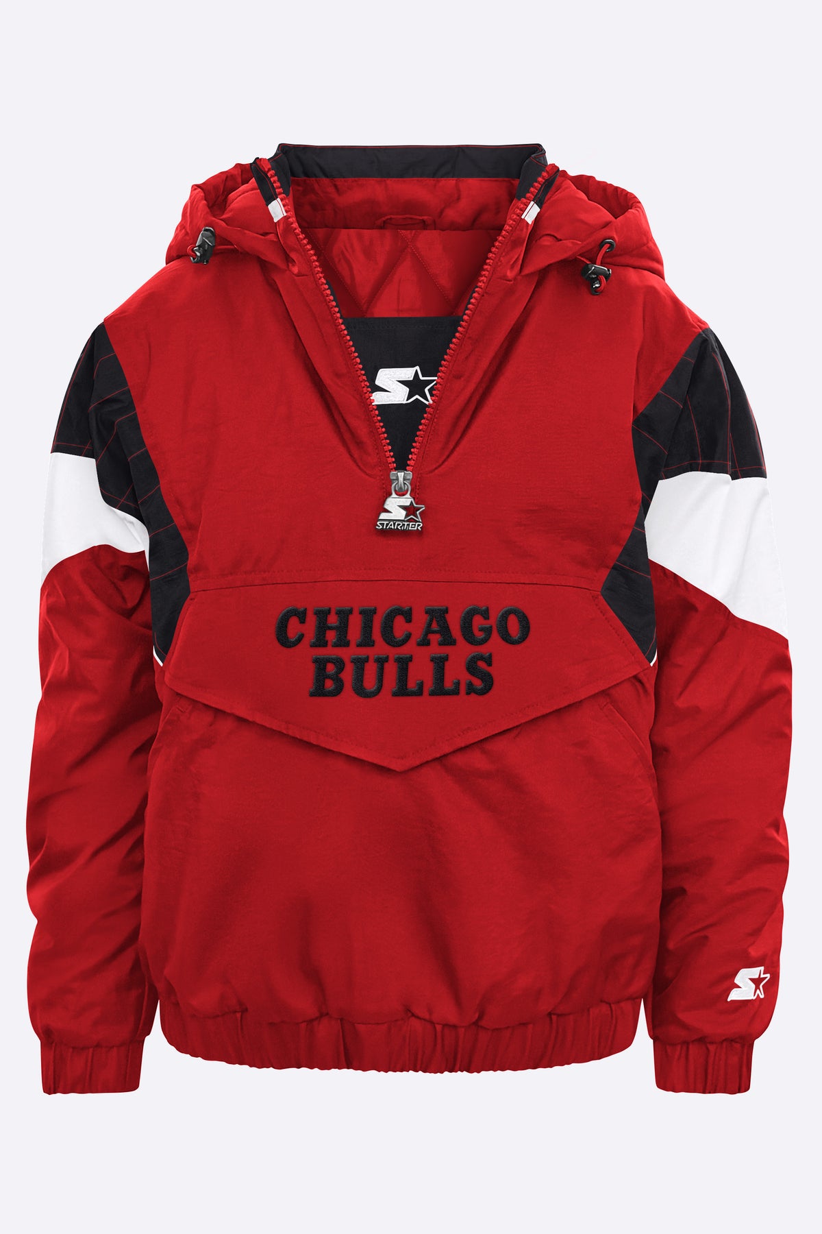 YOUTH CHICAGO BULLS THROWBACK JR HALF ZIP JACKET View 2 YOUTH CHICAGO BULLS THROWBACK JR HALF ZIP JACKET View 2