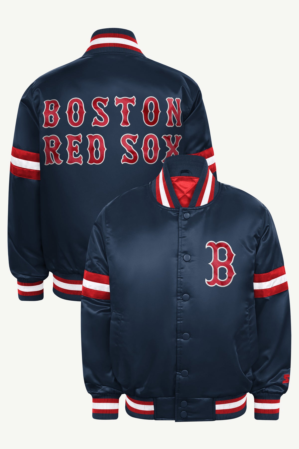 YOUTH BOSTON RED SOX COURTSIDE JR SATIN VARSITY JACKET View 1 YOUTH BOSTON RED SOX COURTSIDE JR SATIN VARSITY JACKET View 1