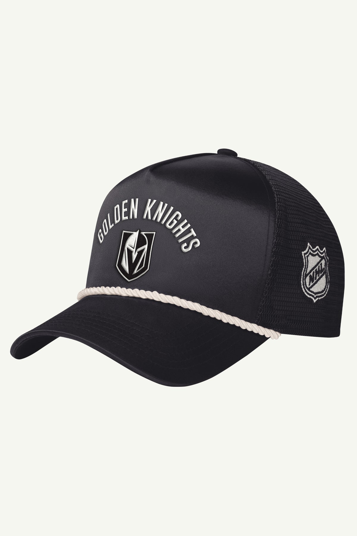 MENS VEGAS GOLDEN KNIGHTS SATIN 5-STAR TRAILER HAT View 1 MENS VEGAS GOLDEN KNIGHTS SATIN 5-STAR TRAILER HAT View 1