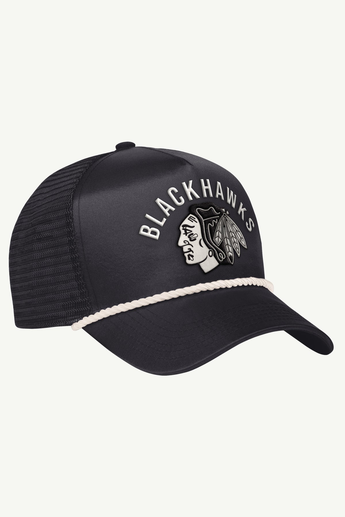 MENS CHICAGO BLACKHAWKS SATIN 5-STAR TRAILER HAT View 3 MENS CHICAGO BLACKHAWKS SATIN 5-STAR TRAILER HAT View 3