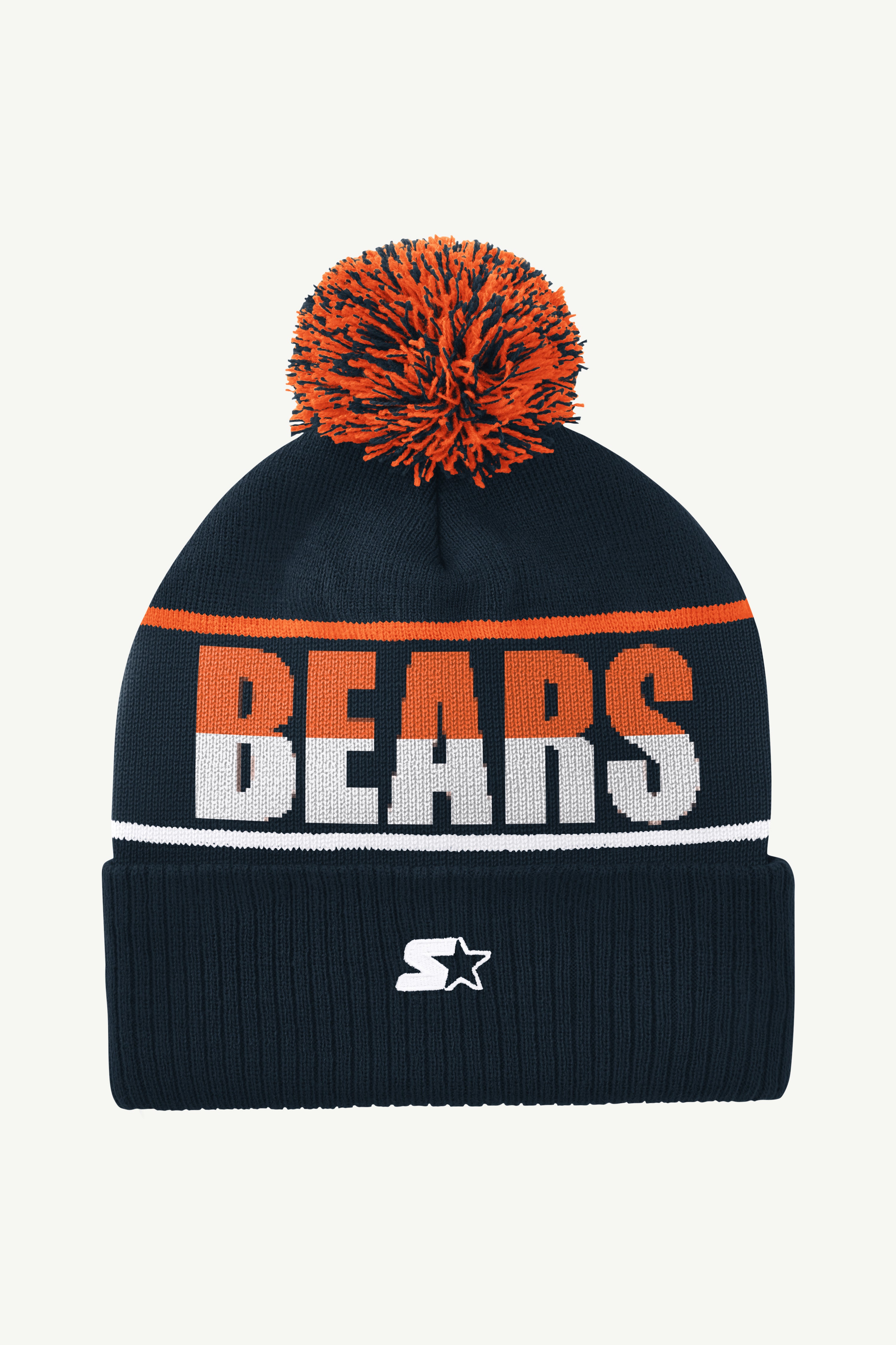 CHICAGO BEARS POM CUFFED BEANIE View 2 | Chicago Bears CHICAGO BEARS POM CUFFED BEANIE View 2 | Chicago Bears
