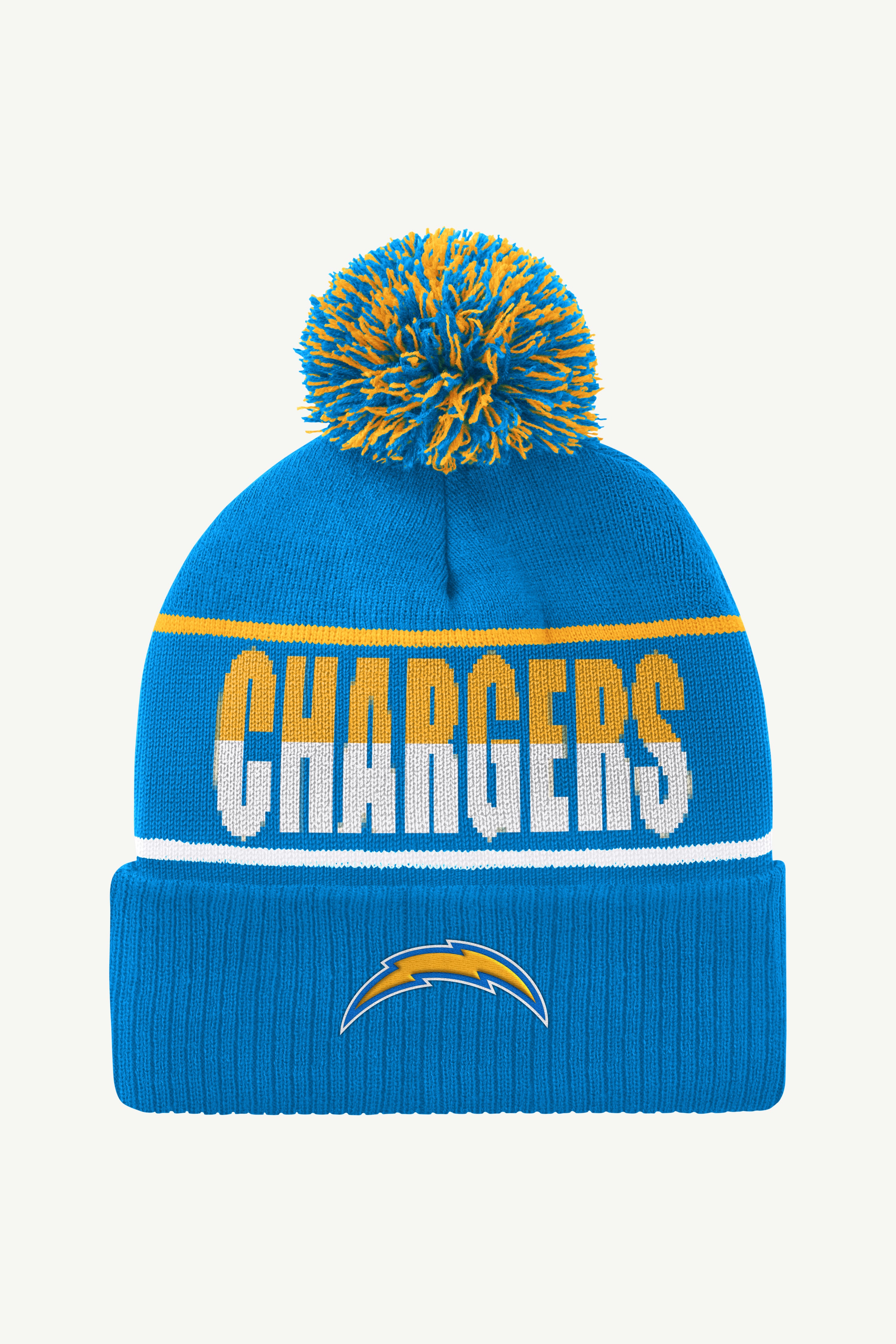 LOS ANGELES CHARGERS POM CUFFED BEANIE View 1 | Men's Tops LOS ANGELES CHARGERS POM CUFFED BEANIE View 1 | Men's Tops