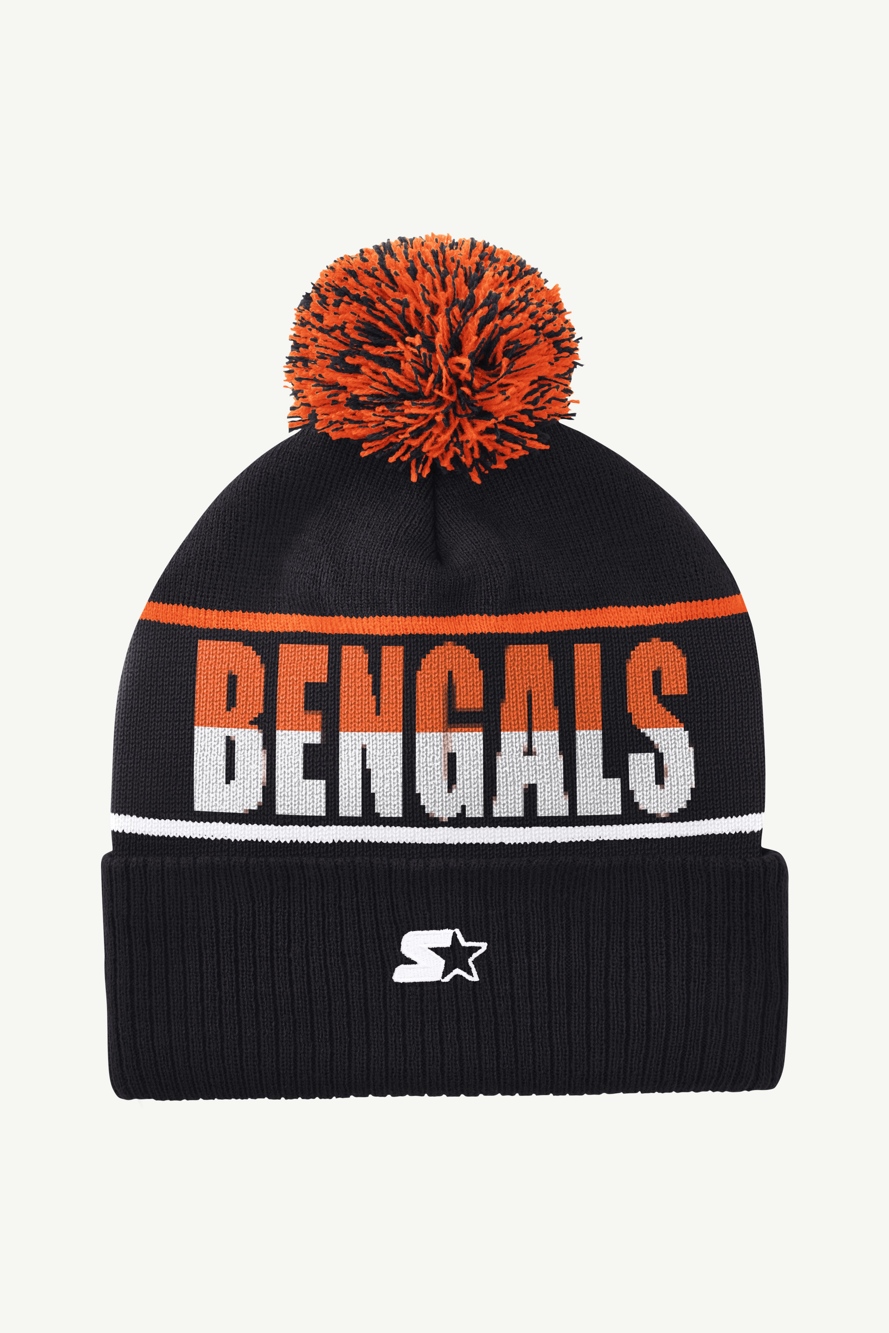 CINCINNATI BENGALS POM CUFFED BEANIE View 2 | NFL CINCINNATI BENGALS POM CUFFED BEANIE View 2 | NFL