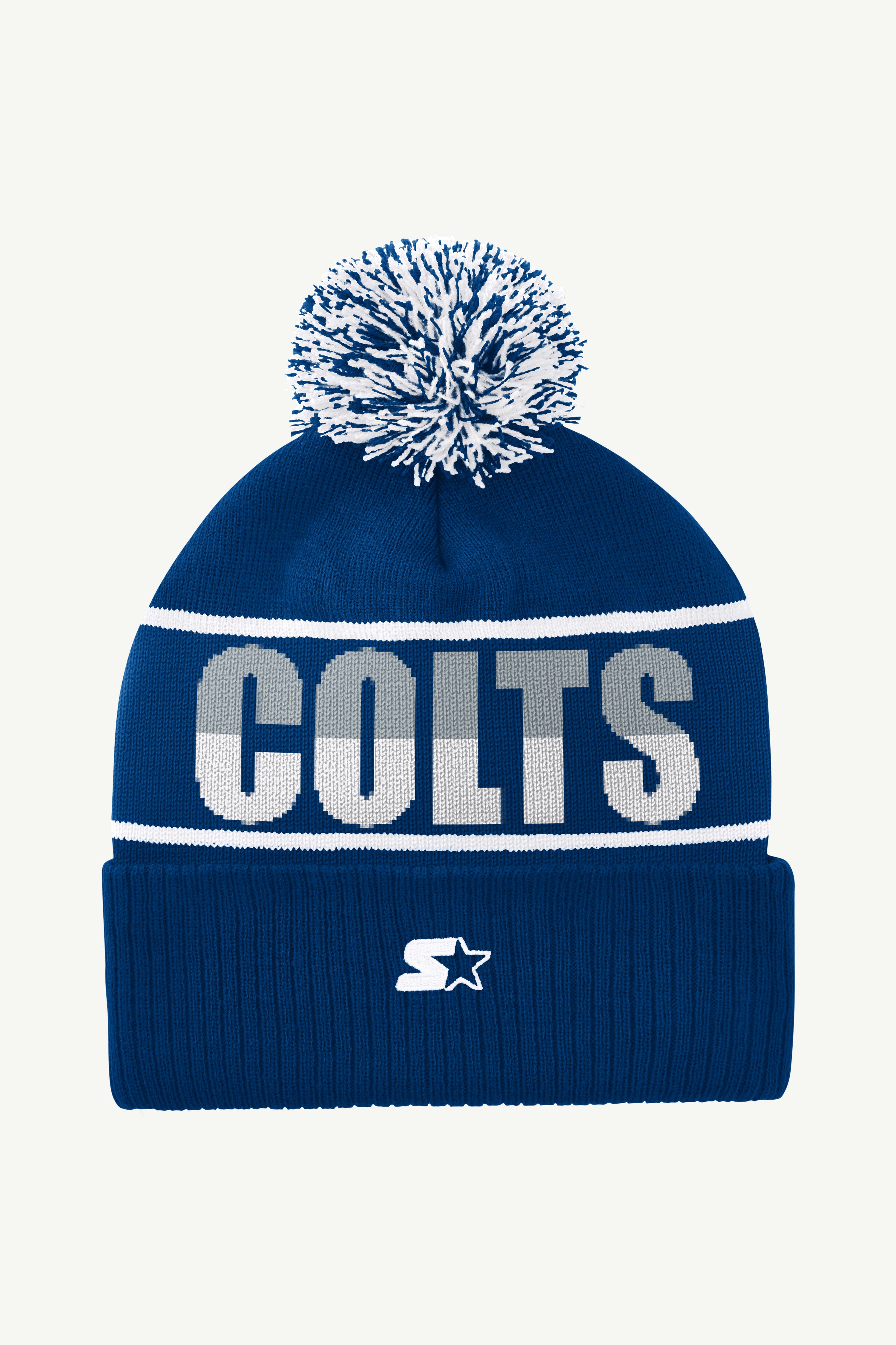 INDIANAPOLIS COLTS POM CUFFED BEANIE View 2 | Men's Tops INDIANAPOLIS COLTS POM CUFFED BEANIE View 2 | Men's Tops