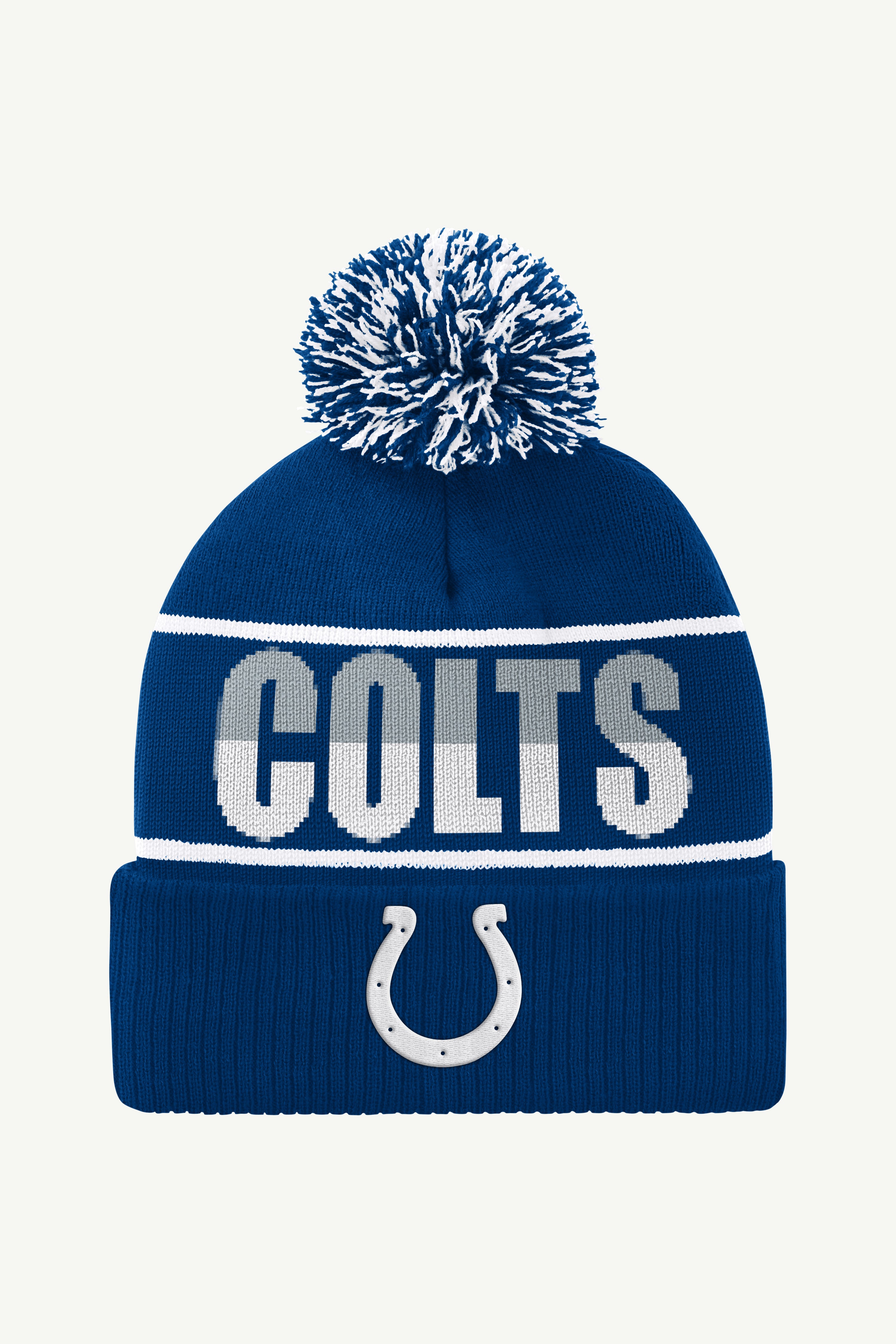 INDIANAPOLIS COLTS POM CUFFED BEANIE View 1 | Men's Tops INDIANAPOLIS COLTS POM CUFFED BEANIE View 1 | Men's Tops