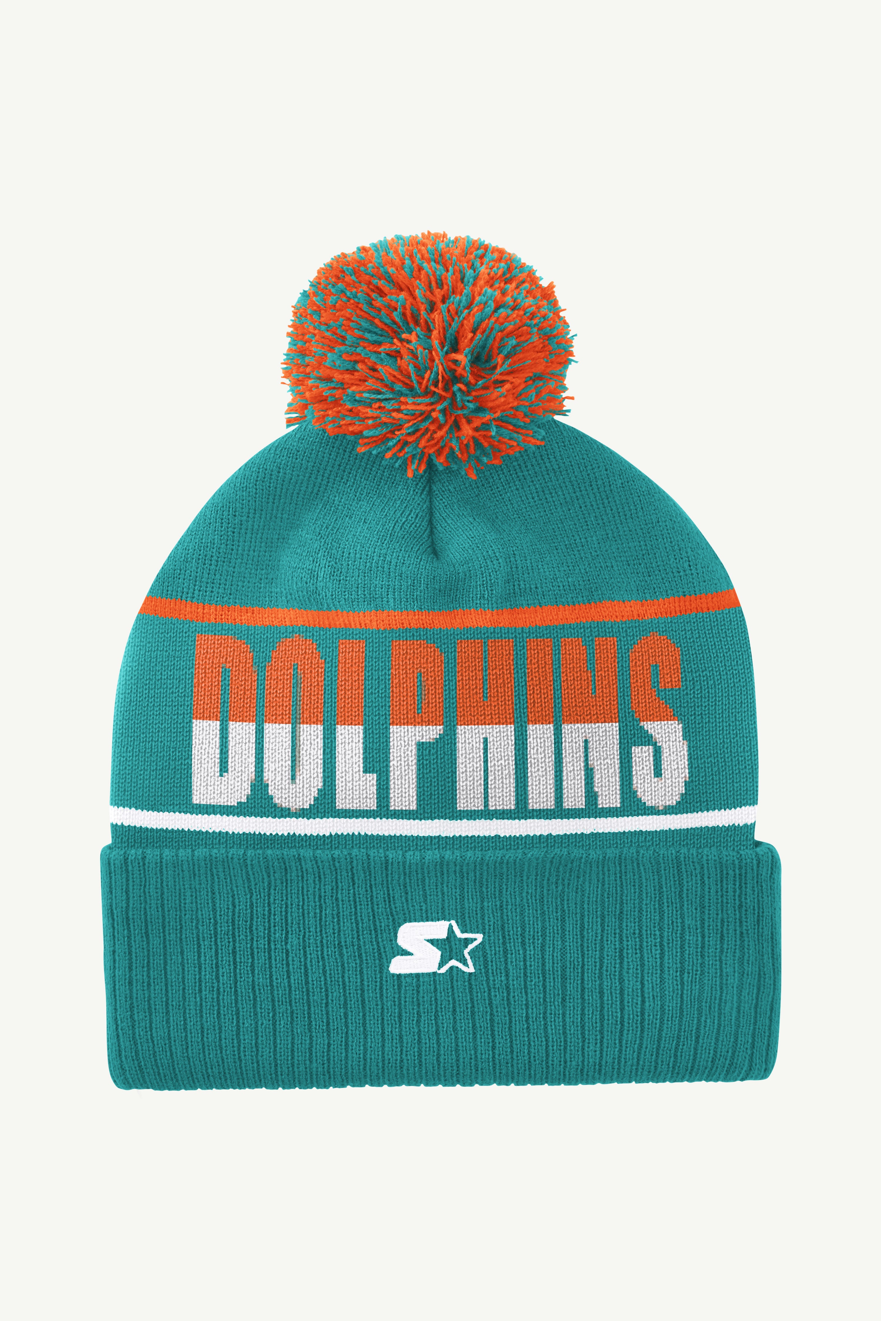 MIAMI DOLPHINS POM CUFFED BEANIE View 2 | Miami Dolphins MIAMI DOLPHINS POM CUFFED BEANIE View 2 | Miami Dolphins