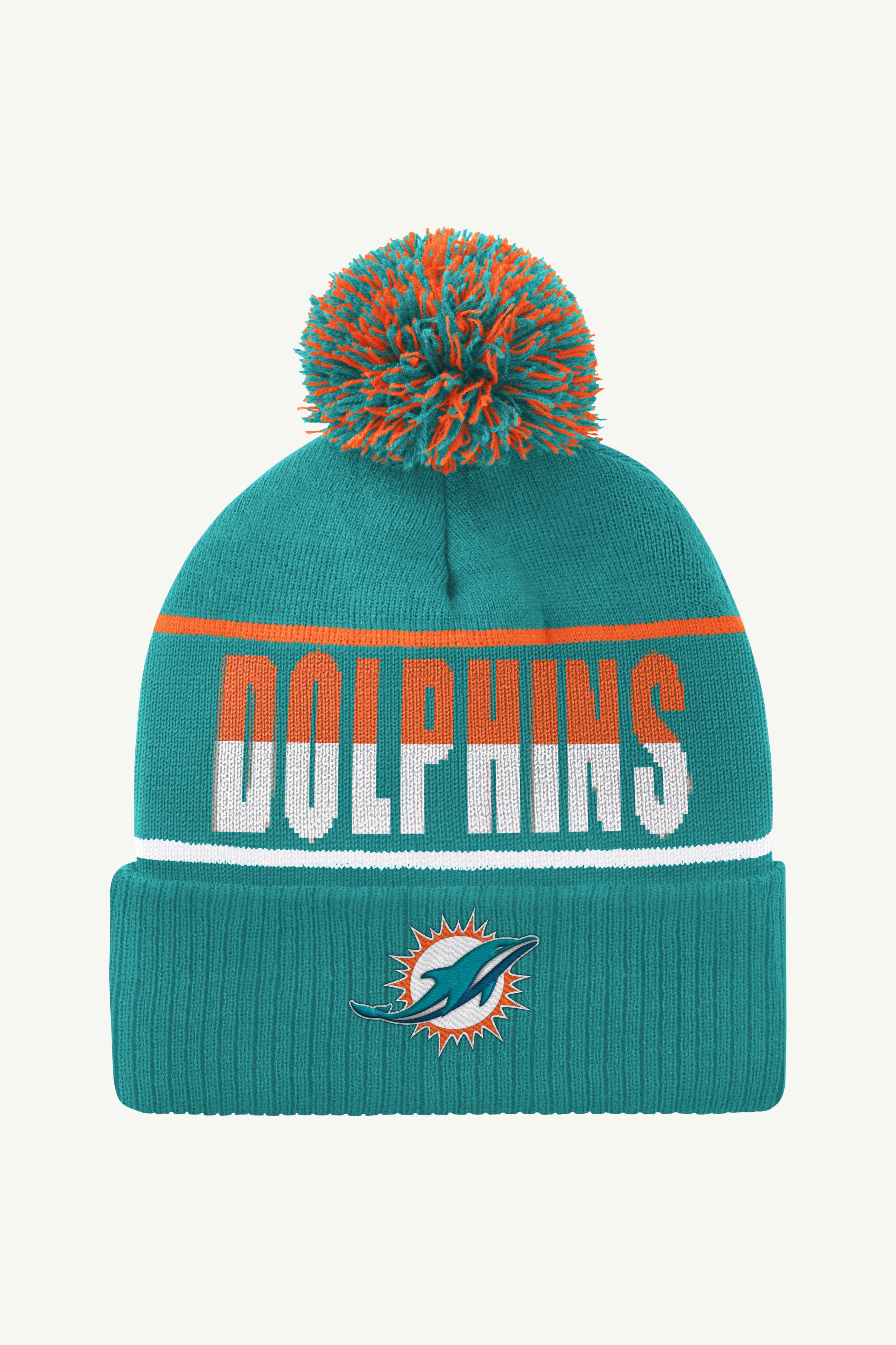 MIAMI DOLPHINS POM CUFFED BEANIE View 1 | Miami Dolphins MIAMI DOLPHINS POM CUFFED BEANIE View 1 | Miami Dolphins