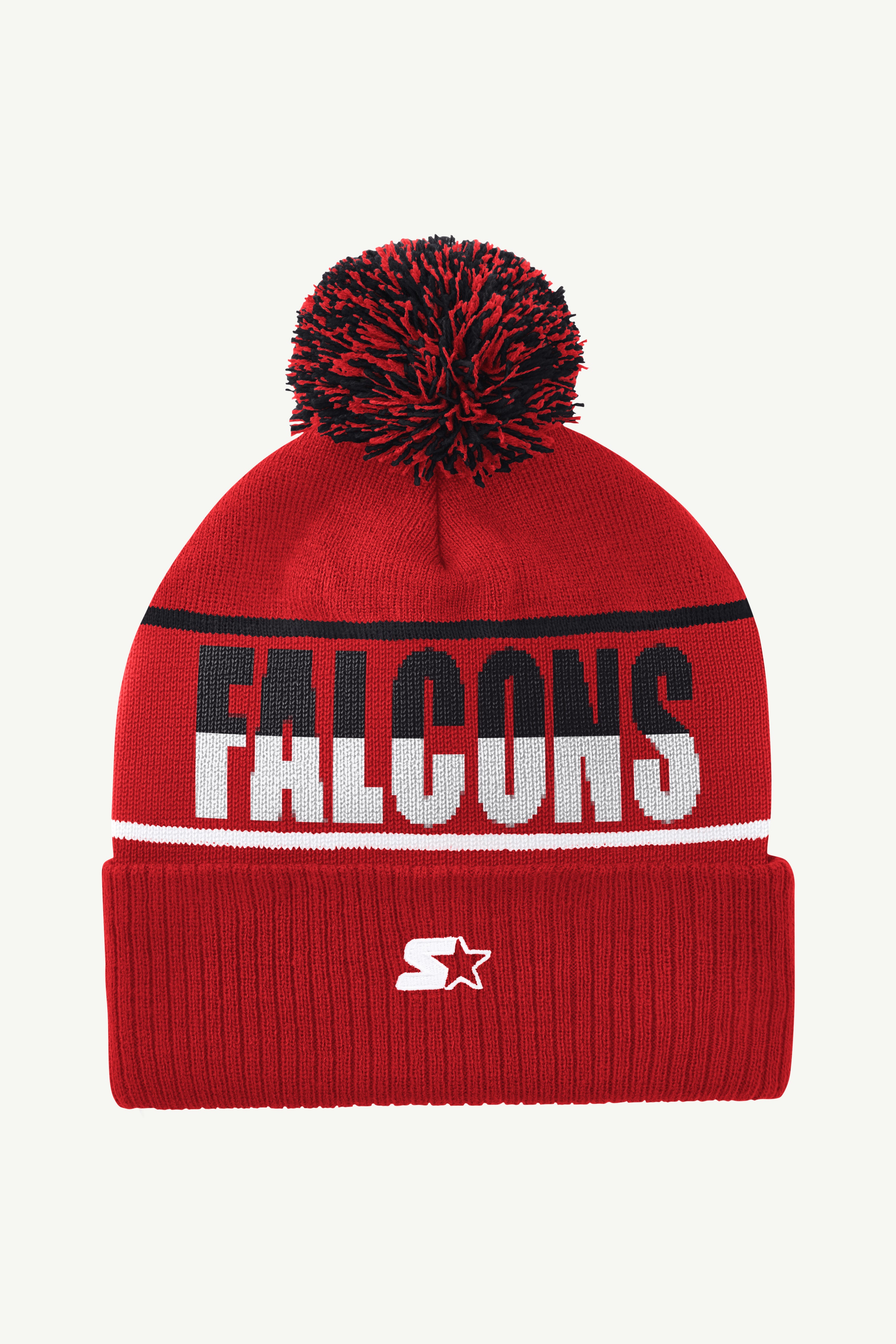 ATLANTA FALCONS POM CUFFED BEANIE View 2 ATLANTA FALCONS POM CUFFED BEANIE View 2
