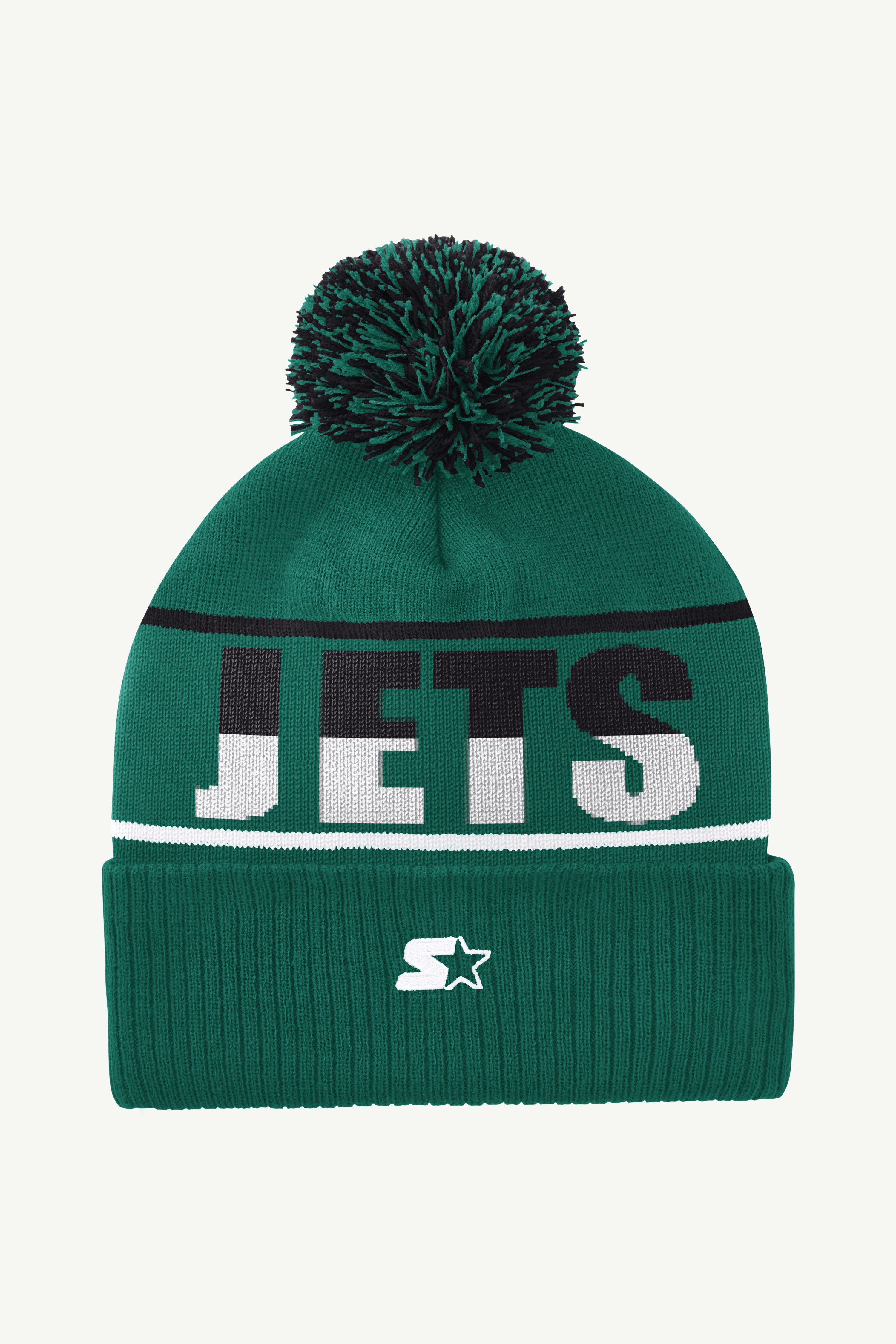 NEW YORK JETS POM CUFFED BEANIE View 2 | DTG NEW YORK JETS POM CUFFED BEANIE View 2 | DTG