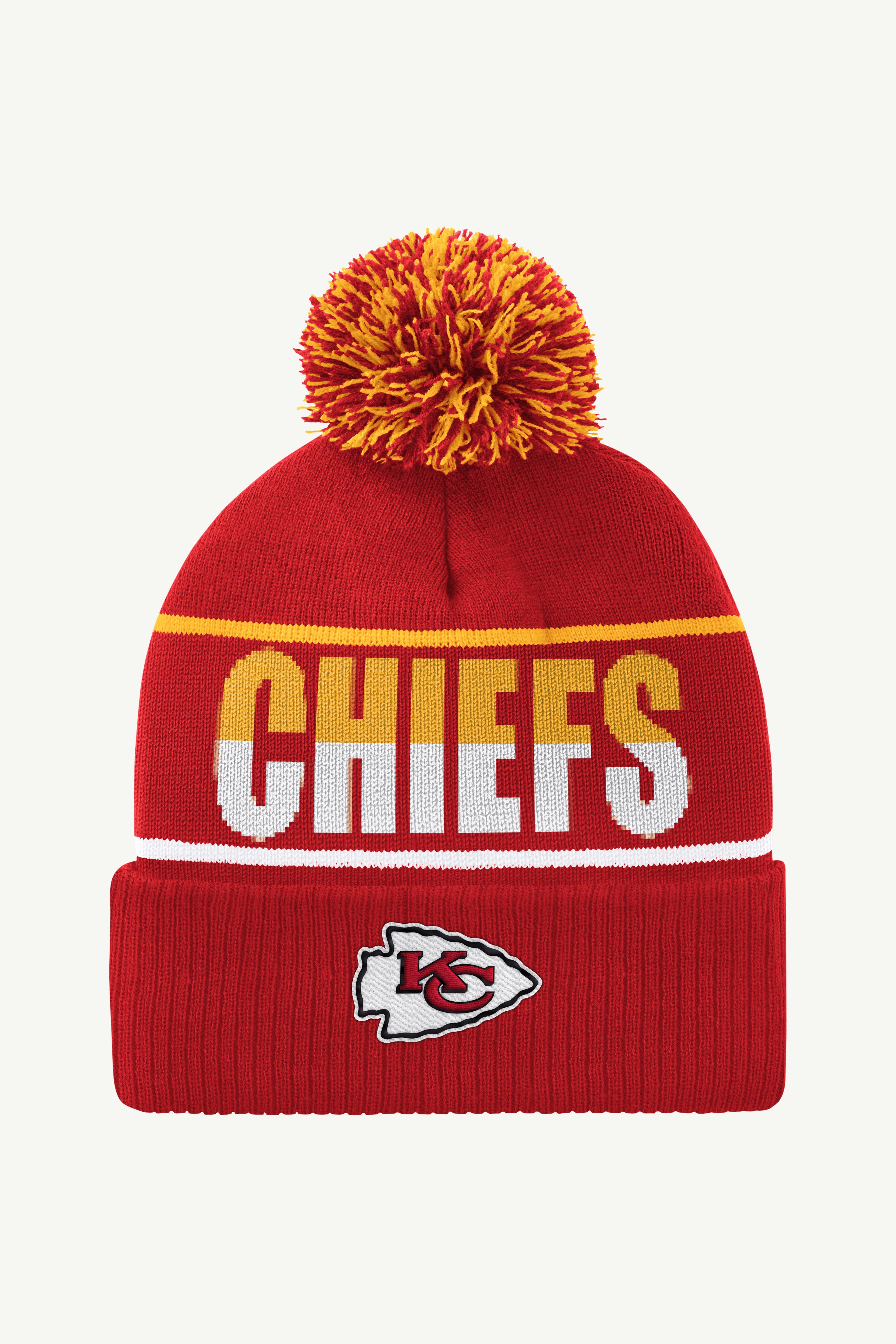 KANSAS CITY CHIEFS POM CUFFED BEANIE View 1 | Kansas City Chiefs KANSAS CITY CHIEFS POM CUFFED BEANIE View 1 | Kansas City Chiefs