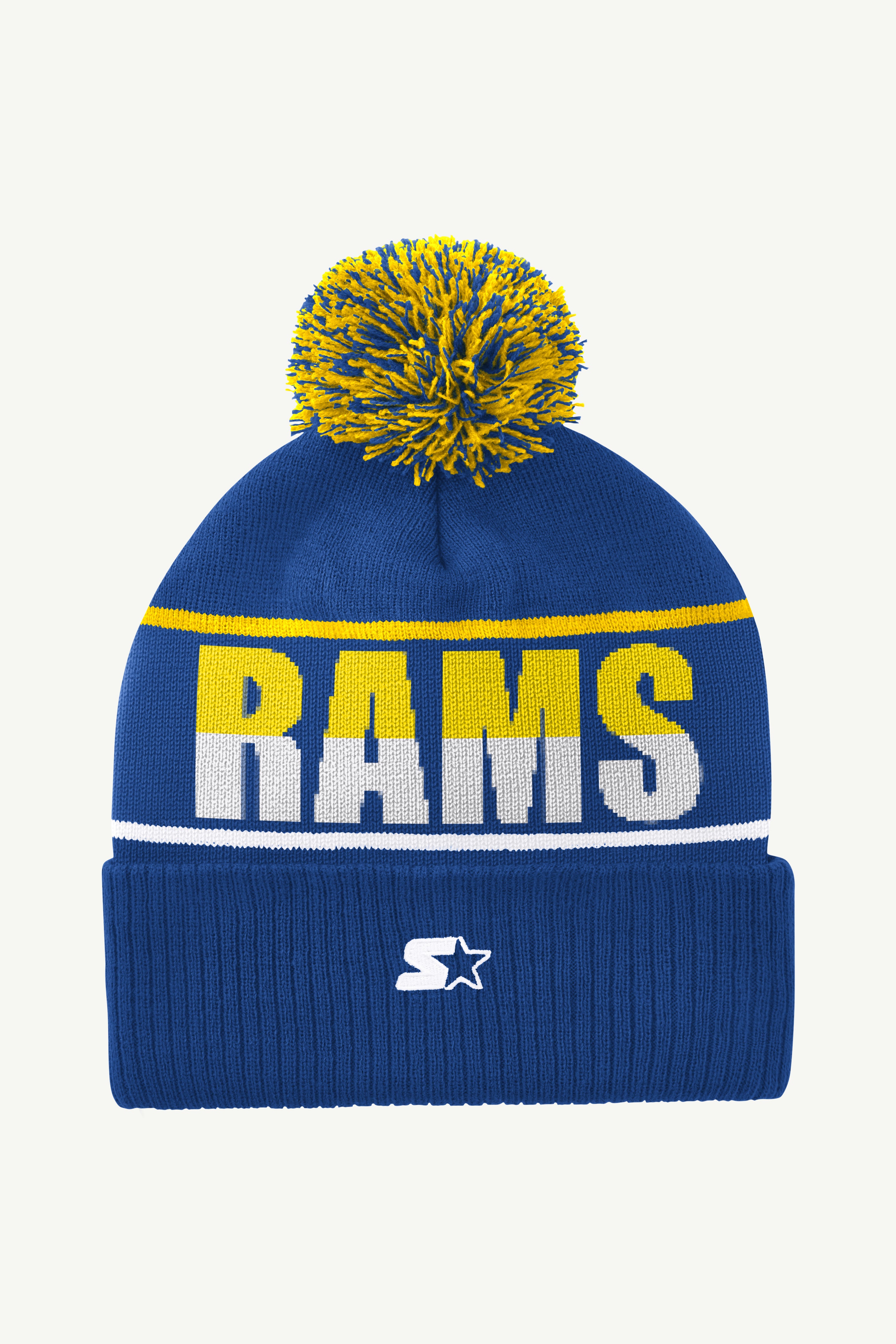 LOS ANGELES RAMS POM CUFFED BEANIE View 2 | Los Angeles Rams LOS ANGELES RAMS POM CUFFED BEANIE View 2 | Los Angeles Rams