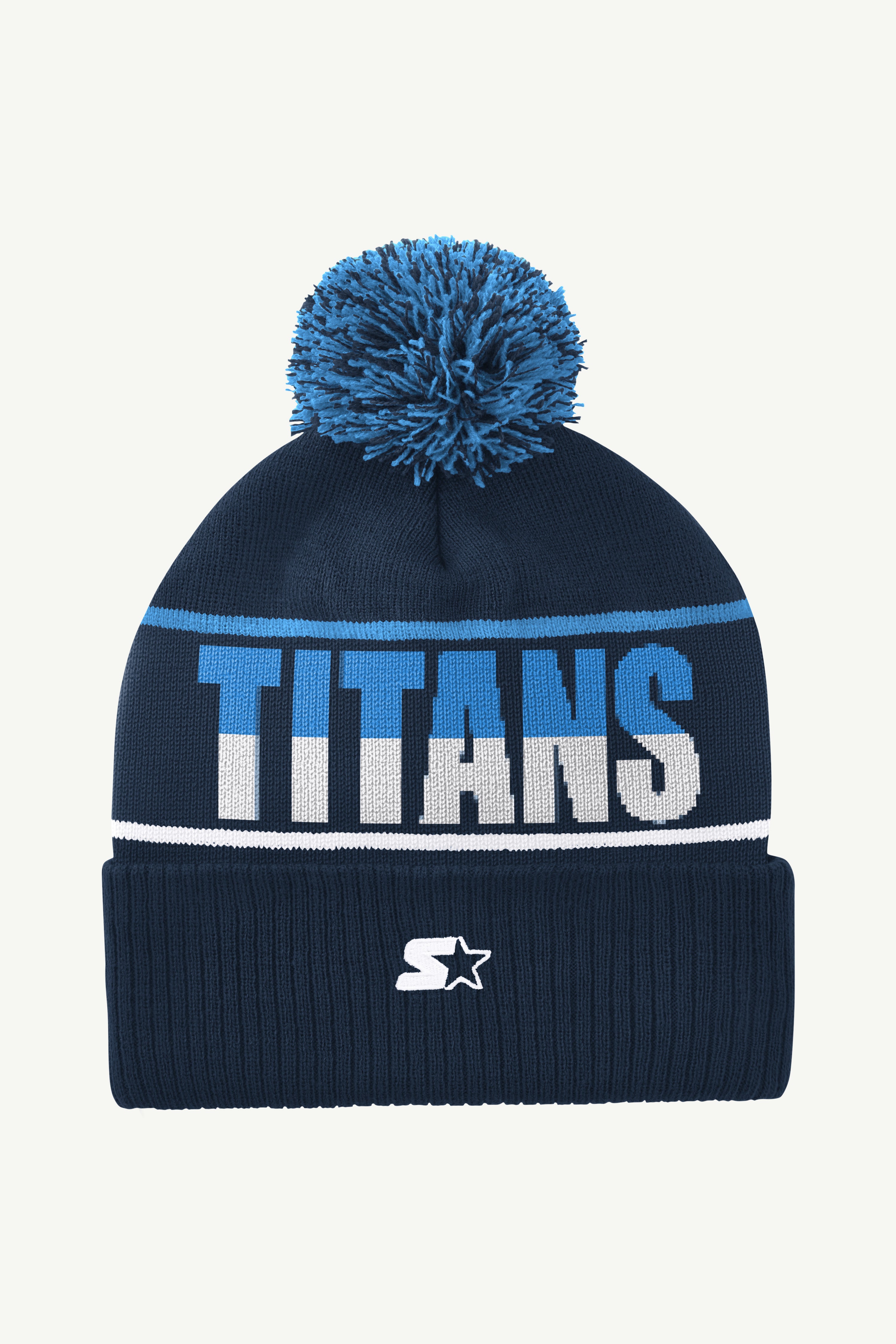 TENNESSEE TITANS POM CUFFED BEANIE View 2 | NFL TENNESSEE TITANS POM CUFFED BEANIE View 2 | NFL