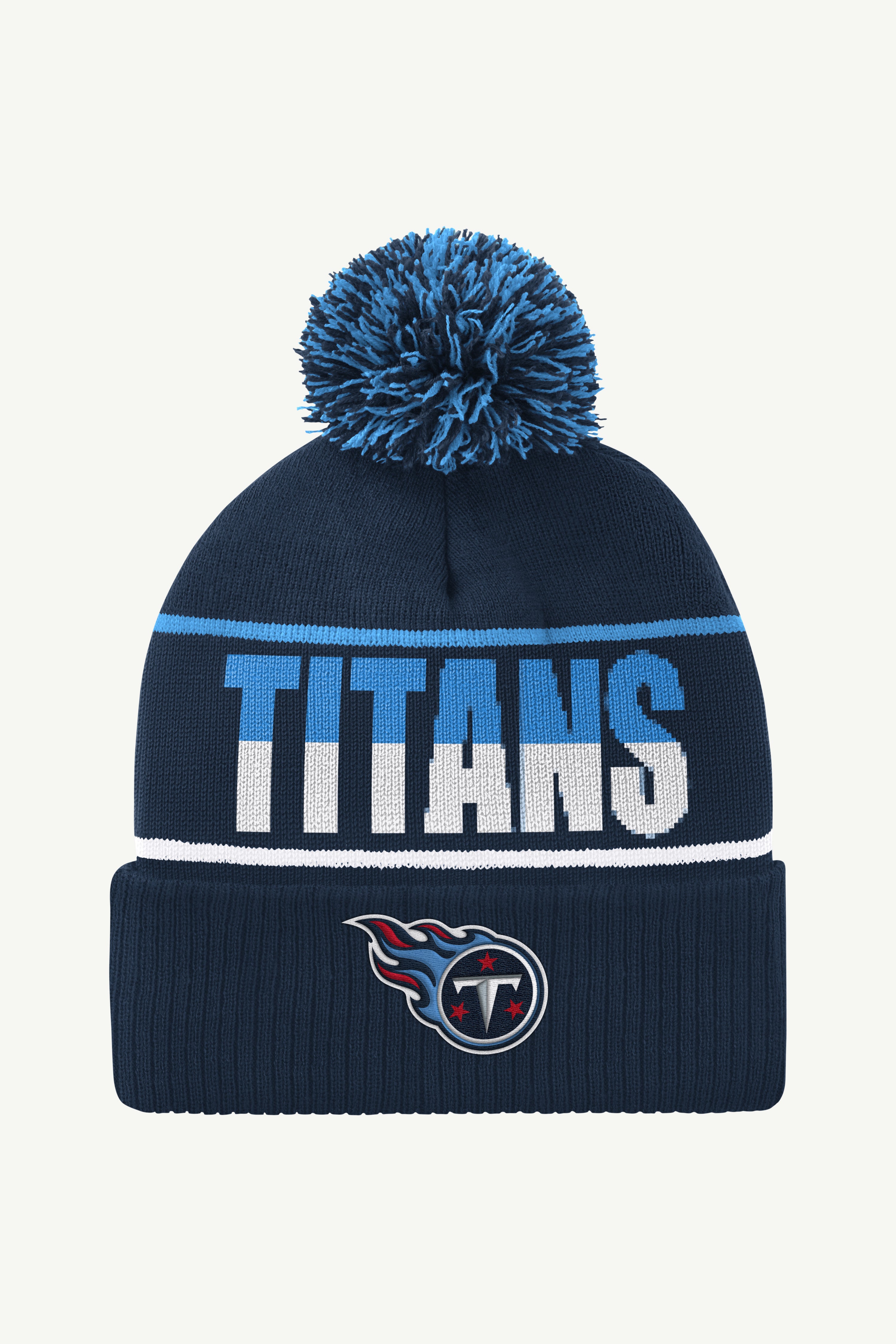 TENNESSEE TITANS POM CUFFED BEANIE View 1 | NFL TENNESSEE TITANS POM CUFFED BEANIE View 1 | NFL