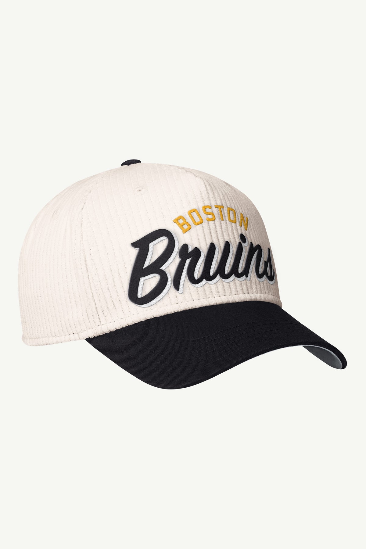 MENS BOSTON BRUINS CORD SCRIPT HAT View 3 MENS BOSTON BRUINS CORD SCRIPT HAT View 3