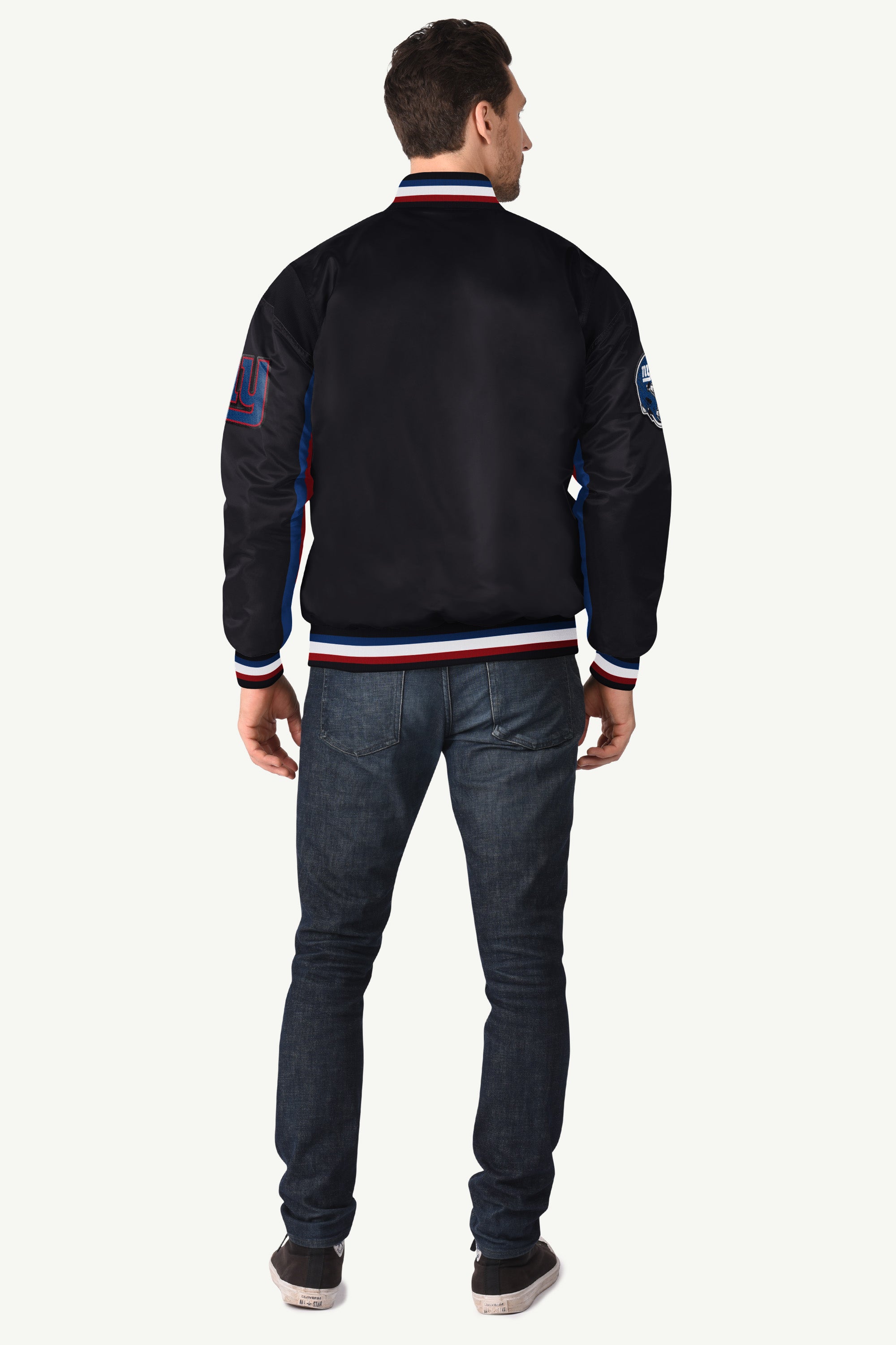 MENS NEW YORK GIANTS SATIN VARSITY JACKET View 2 MENS NEW YORK GIANTS SATIN VARSITY JACKET View 2