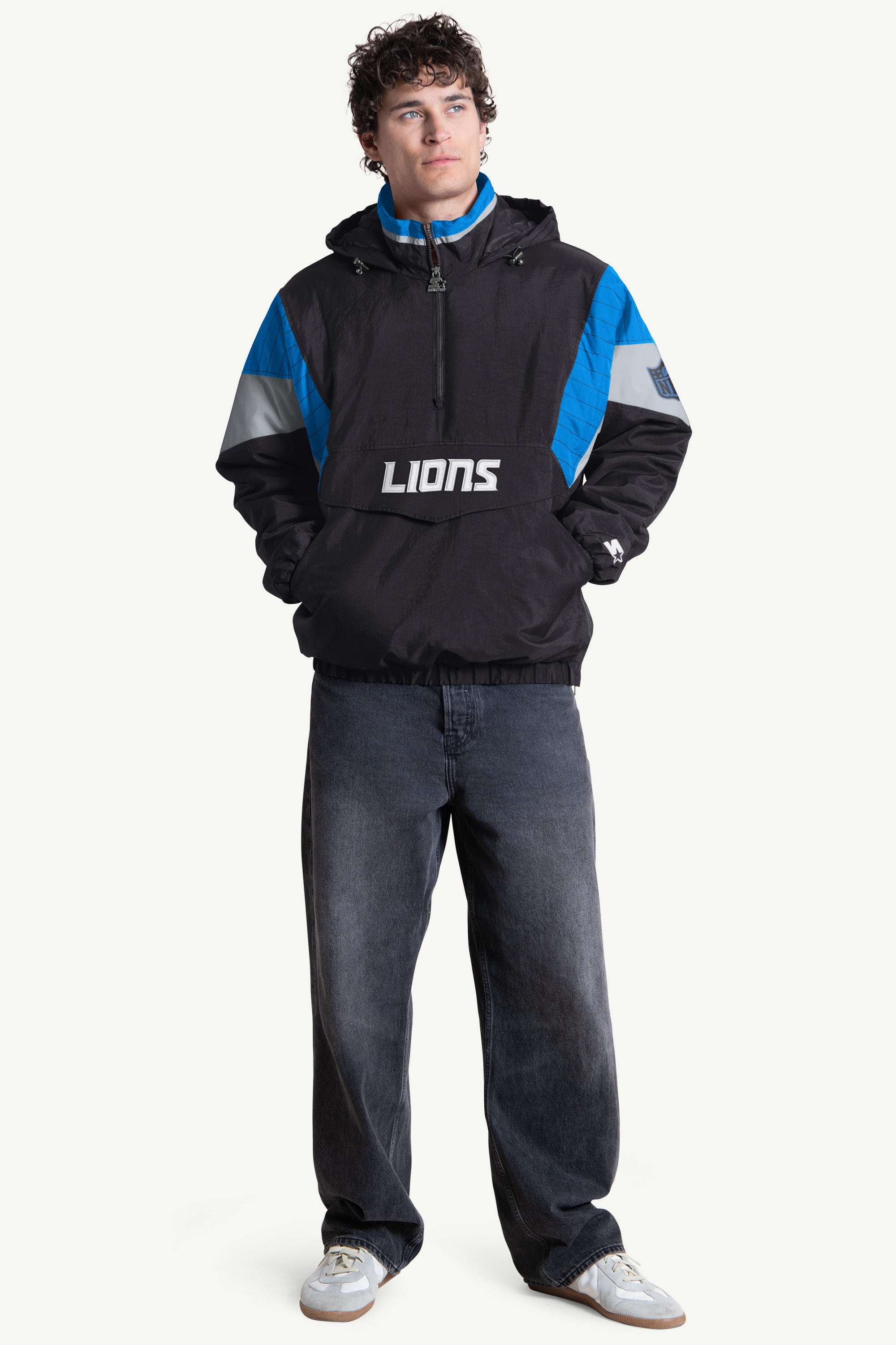MENS DETROIT LIONS CRINKLE POPOVER View 3 | Detroit Lions MENS DETROIT LIONS CRINKLE POPOVER View 3 | Detroit Lions