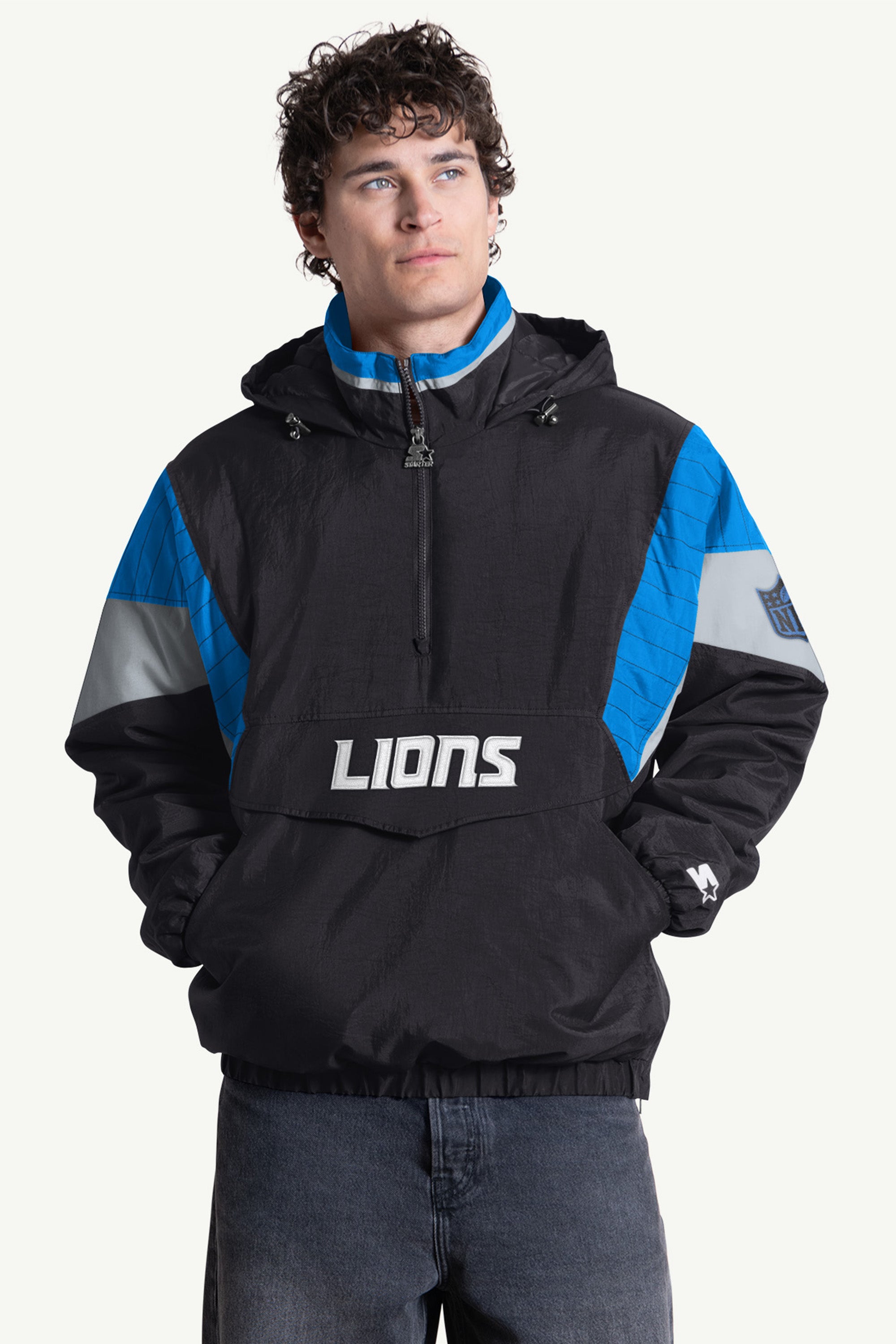 MENS DETROIT LIONS CRINKLE POPOVER View 1 | Detroit Lions MENS DETROIT LIONS CRINKLE POPOVER View 1 | Detroit Lions