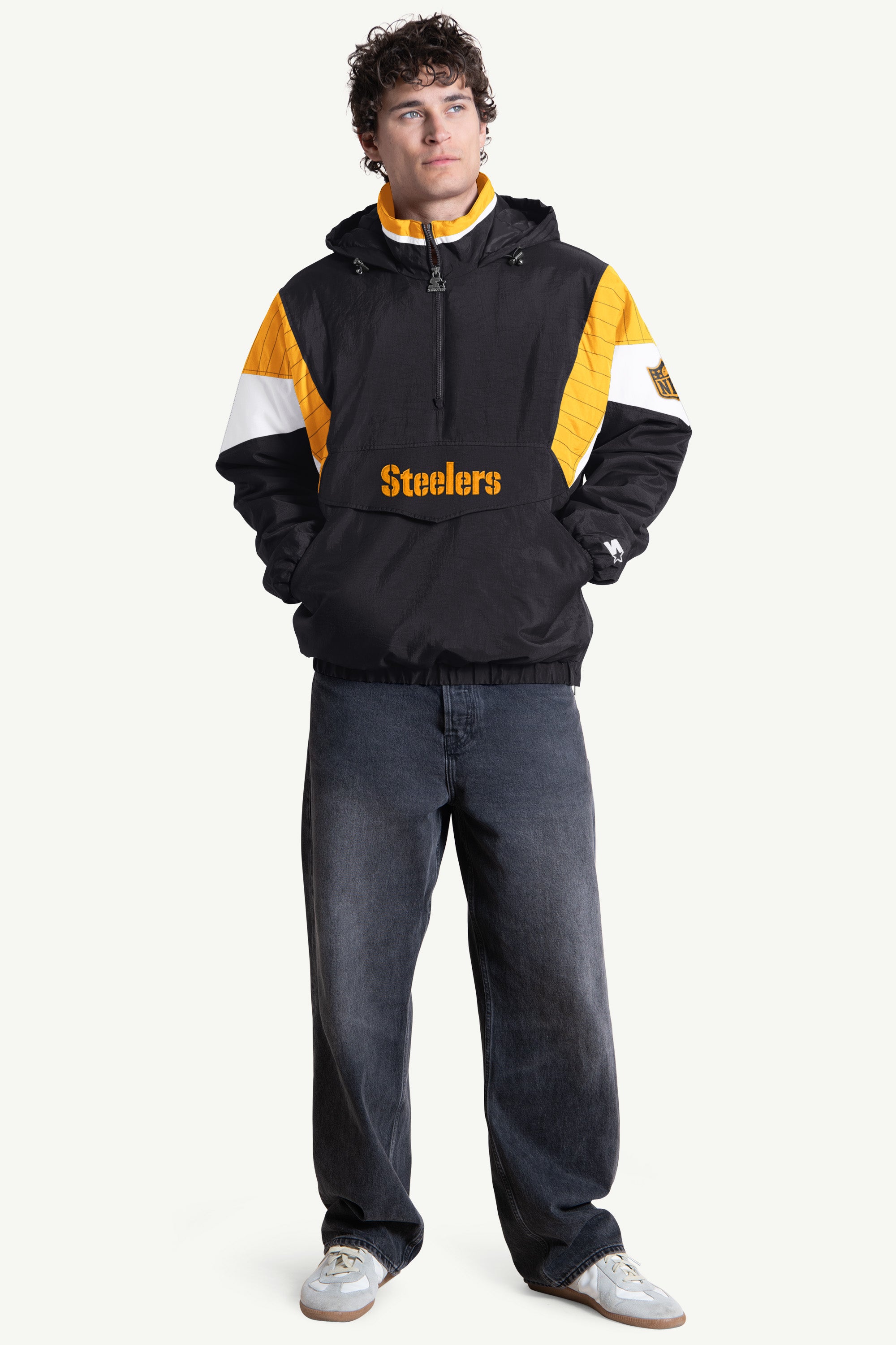 MENS PITTSBURGH STEELERS CRINKLE POPOVER View 3 MENS PITTSBURGH STEELERS CRINKLE POPOVER View 3