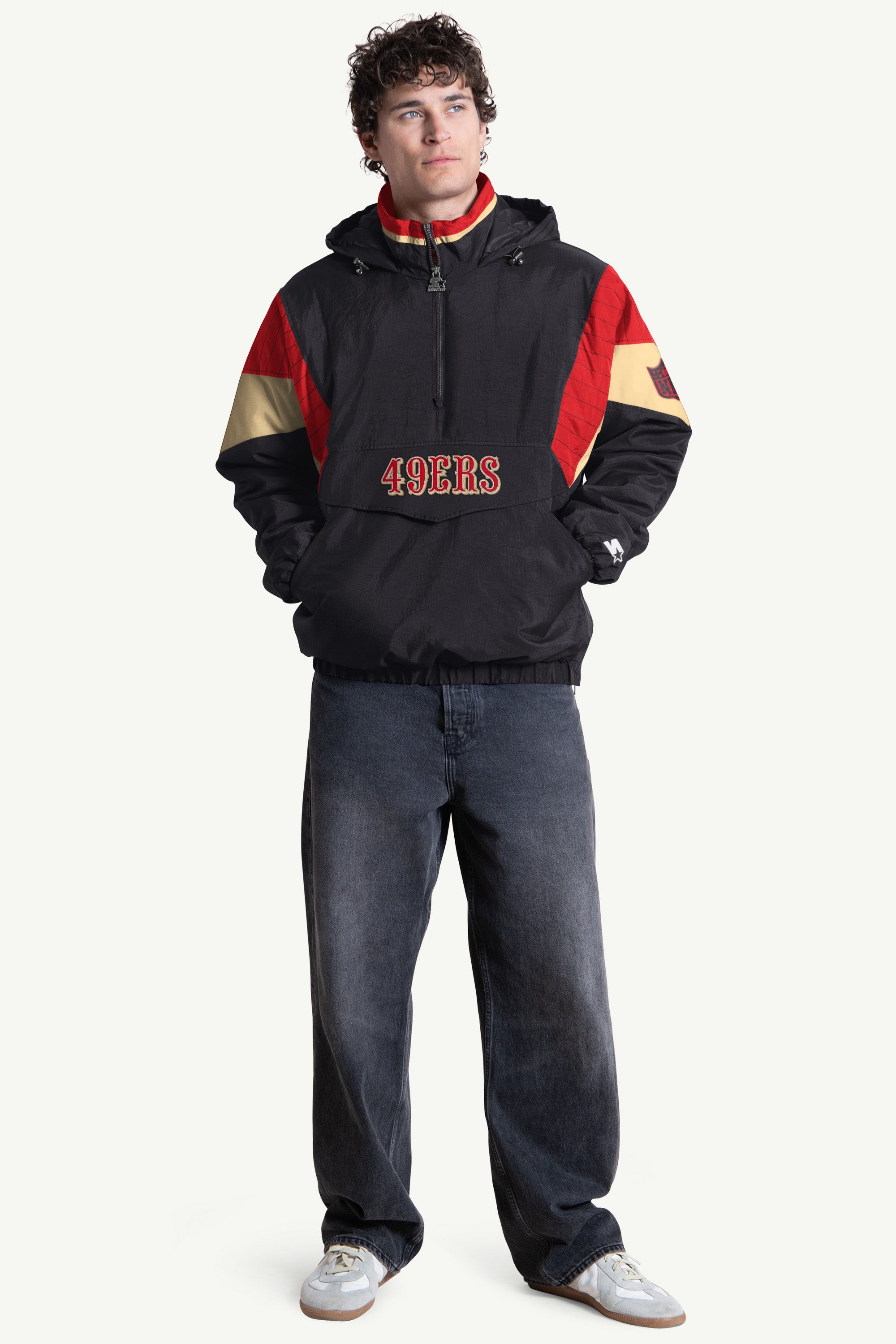 MENS SAN FRANCISCO 49ERS CRINKLE POPOVER View 3 MENS SAN FRANCISCO 49ERS CRINKLE POPOVER View 3