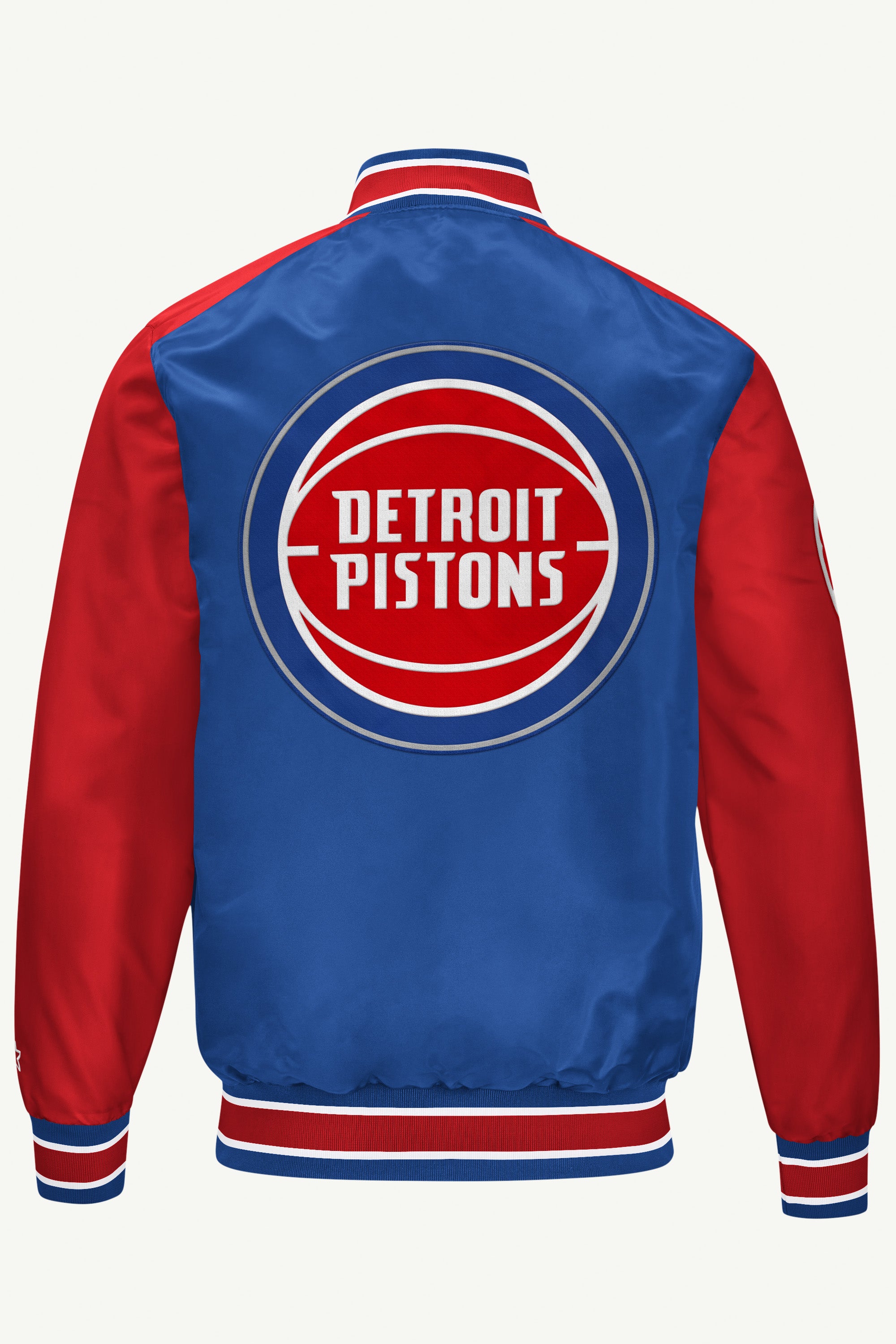 MENS DETROIT PISTONS SATIN VARSITY JACKET View 2 | Detroit Pistons MENS DETROIT PISTONS SATIN VARSITY JACKET View 2 | Detroit Pistons