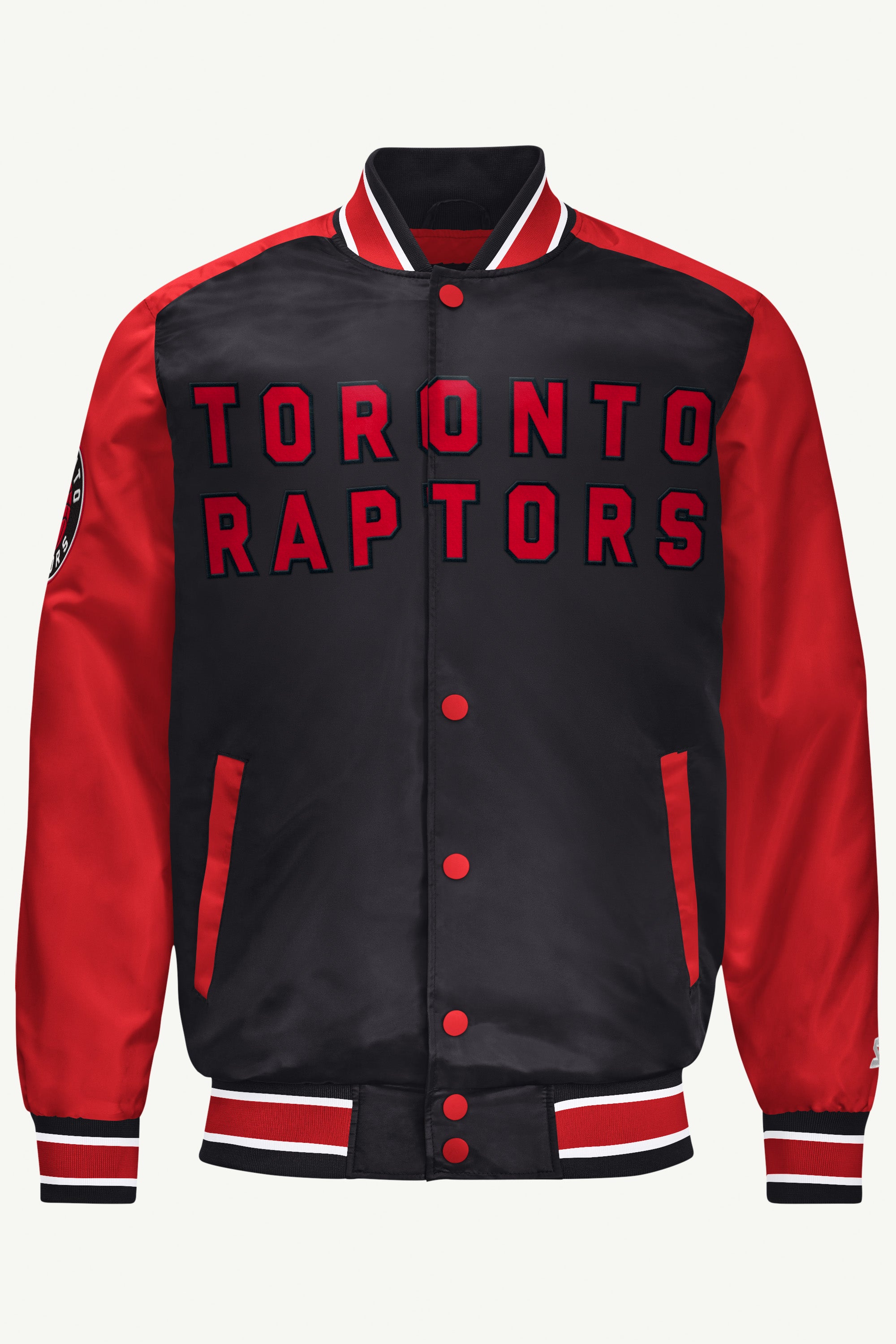 MENS TORONTO RAPTORS SATIN VARSITY JACKET View 1 | NBA MENS TORONTO RAPTORS SATIN VARSITY JACKET View 1 | NBA