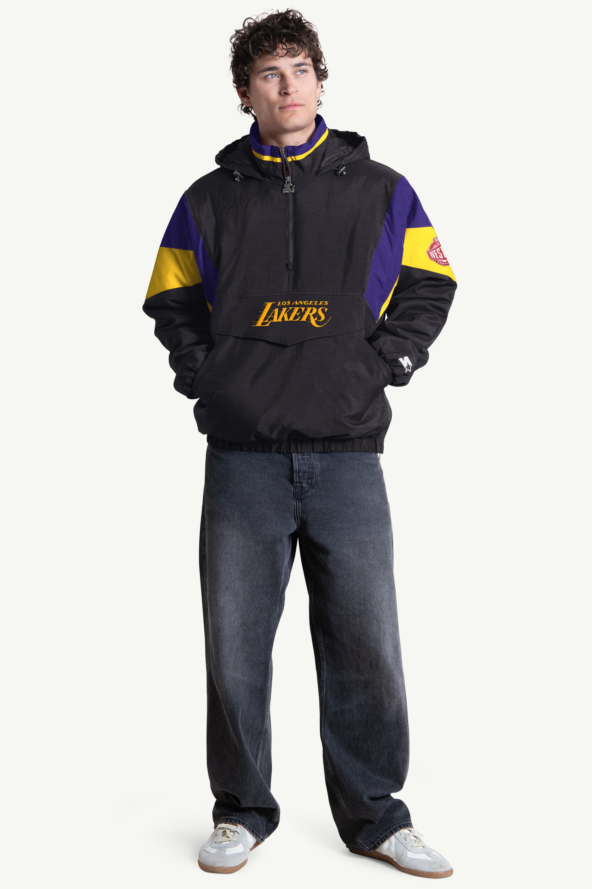 MENS LA LAKERS CRINKLE POPOVER View 3 | Los Angeles Lakers MENS LA LAKERS CRINKLE POPOVER View 3 | Los Angeles Lakers