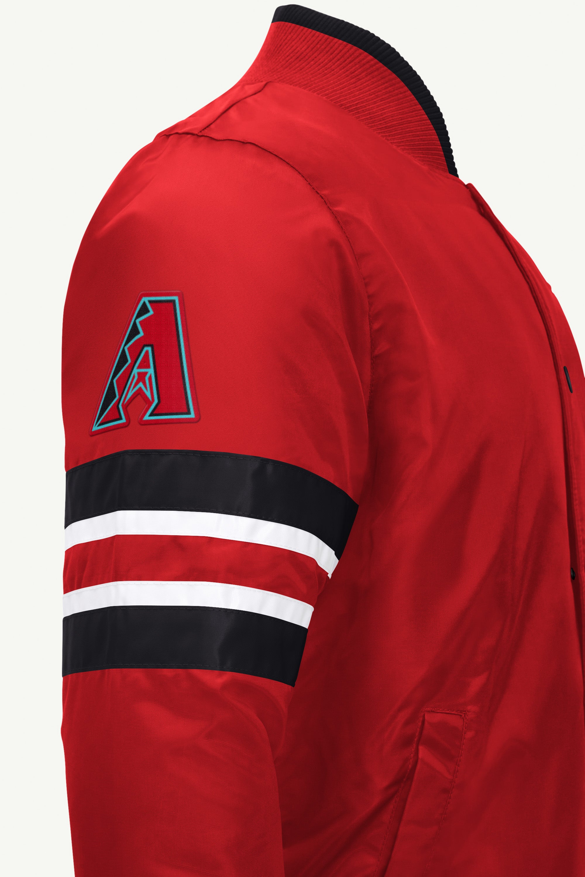 MENS ARIZONA DIAMONDBACKS SATIN VARSITY JACKET View 3 MENS ARIZONA DIAMONDBACKS SATIN VARSITY JACKET View 3