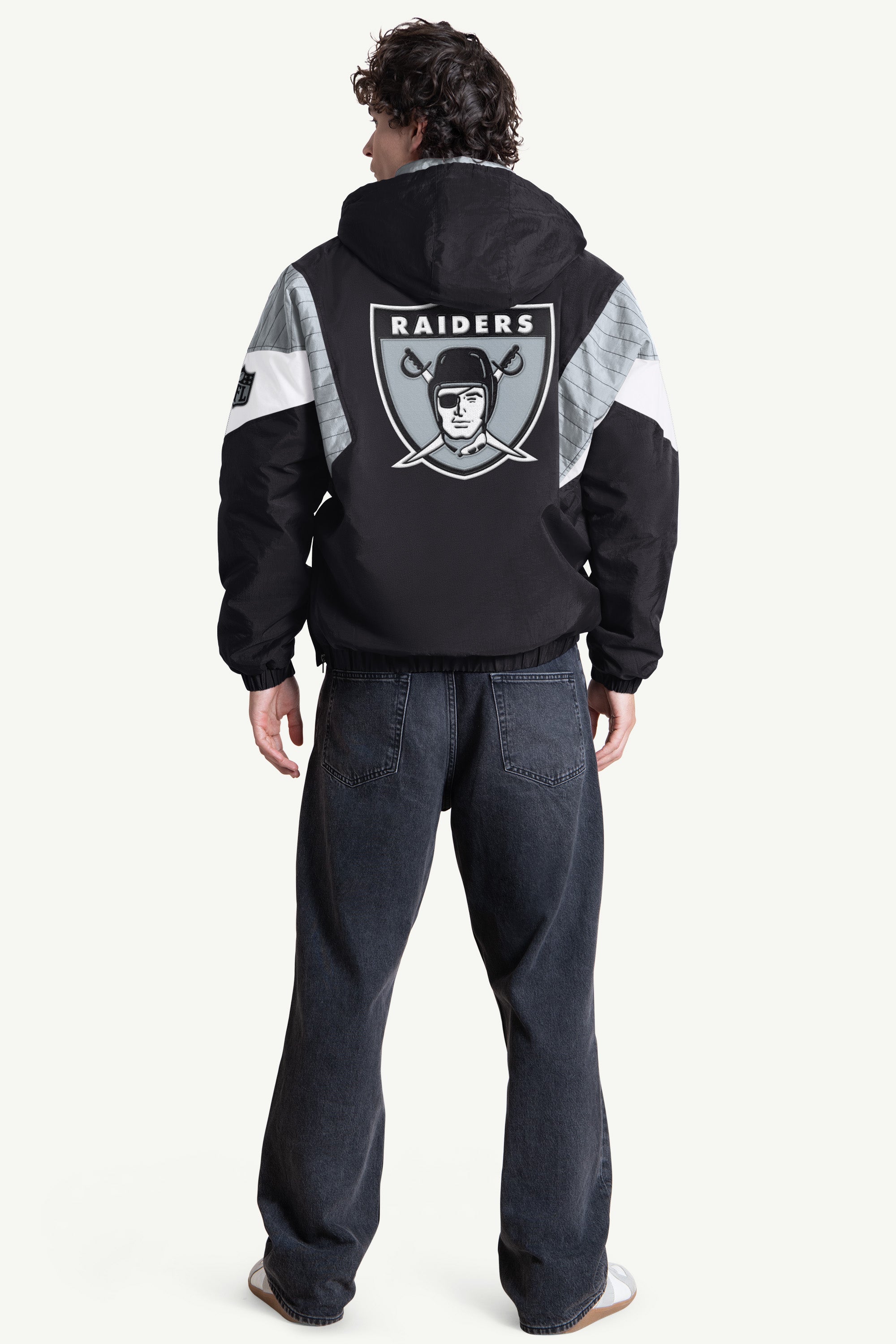 MENS LAS VEGAS RAIDERS CRINKLE POPOVER View 2 | NFL MENS LAS VEGAS RAIDERS CRINKLE POPOVER View 2 | NFL