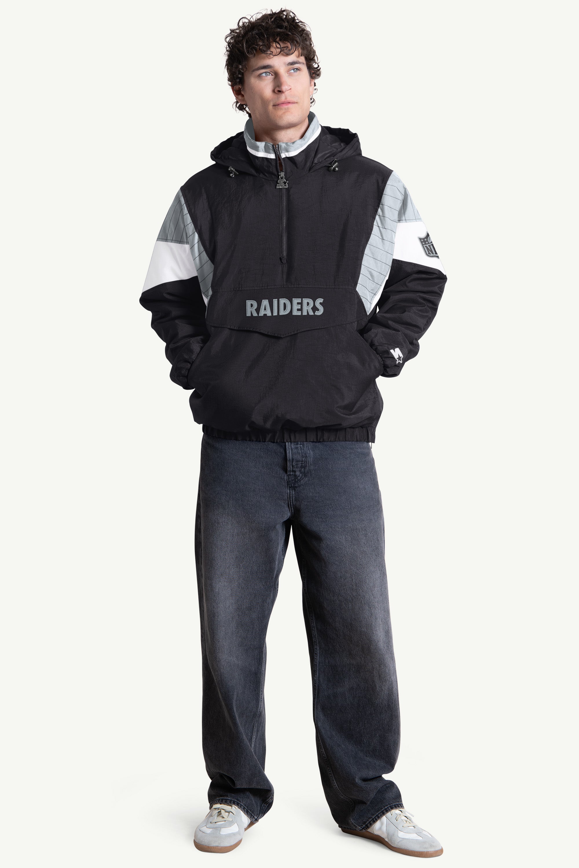 MENS LAS VEGAS RAIDERS CRINKLE POPOVER View 3 | Las Vegas Raiders MENS LAS VEGAS RAIDERS CRINKLE POPOVER View 3 | Las Vegas Raiders
