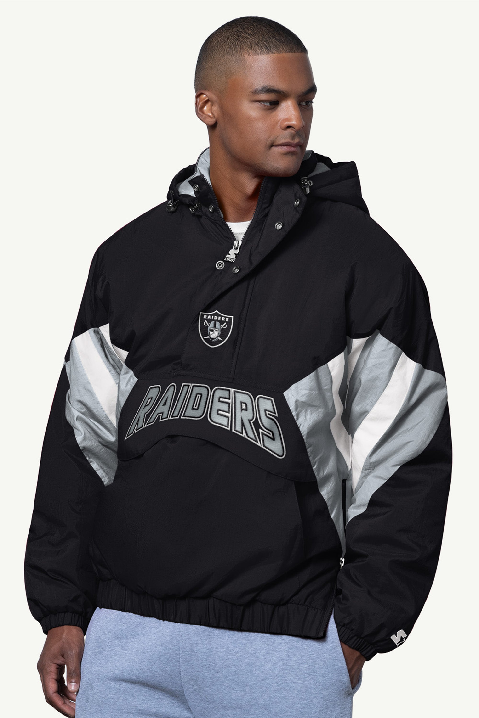 MENS LAS VEGAS RAIDERS CLASSIC BREAKAWAY JACKET View 1 MENS LAS VEGAS RAIDERS CLASSIC BREAKAWAY JACKET View 1