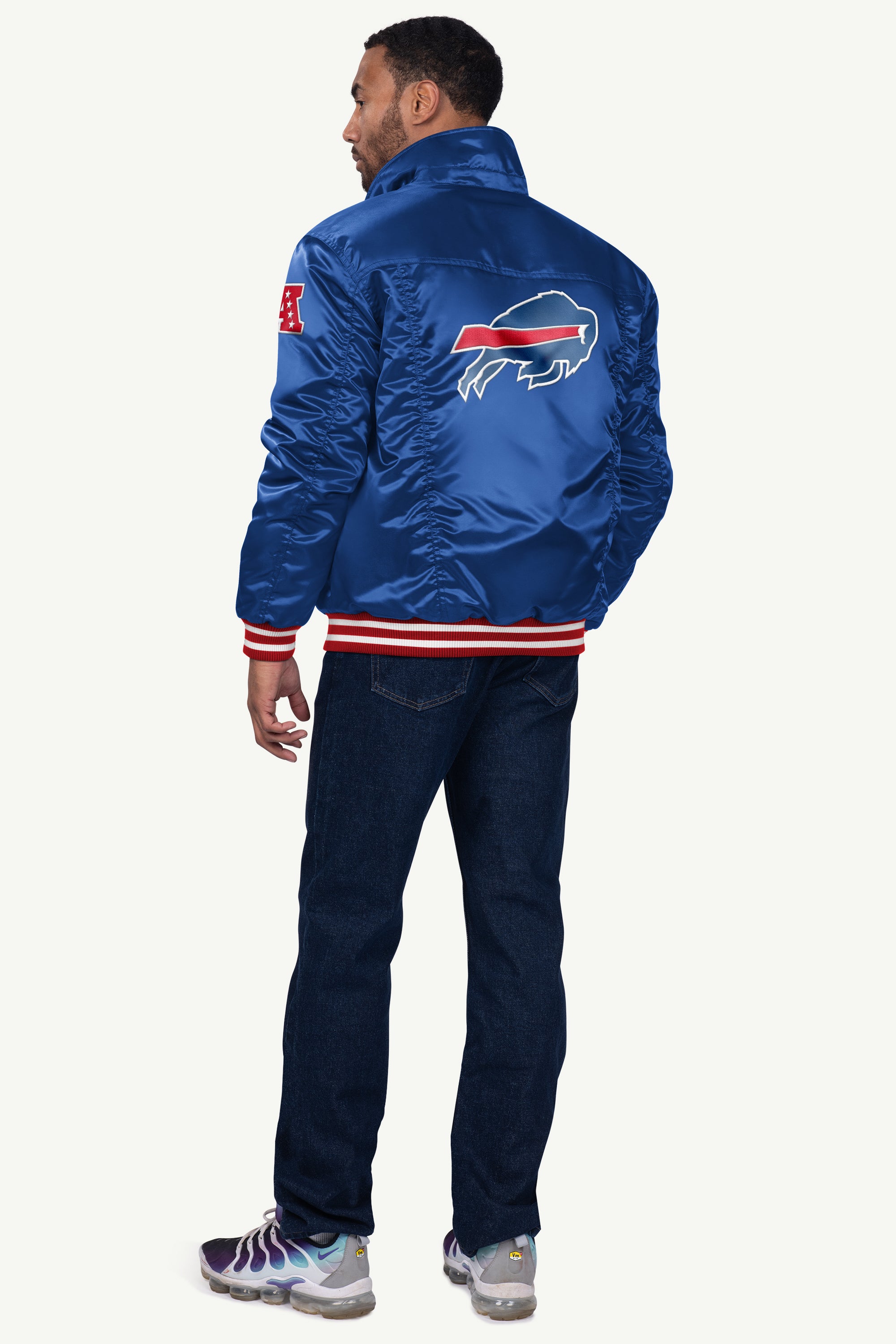 STARTER X LEVI'S BUFFALO BILLS SATIN FULL-SNAP JACKET View 2 | Men's T-Shirts STARTER X LEVI'S BUFFALO BILLS SATIN FULL-SNAP JACKET View 2 | Men's T-Shirts