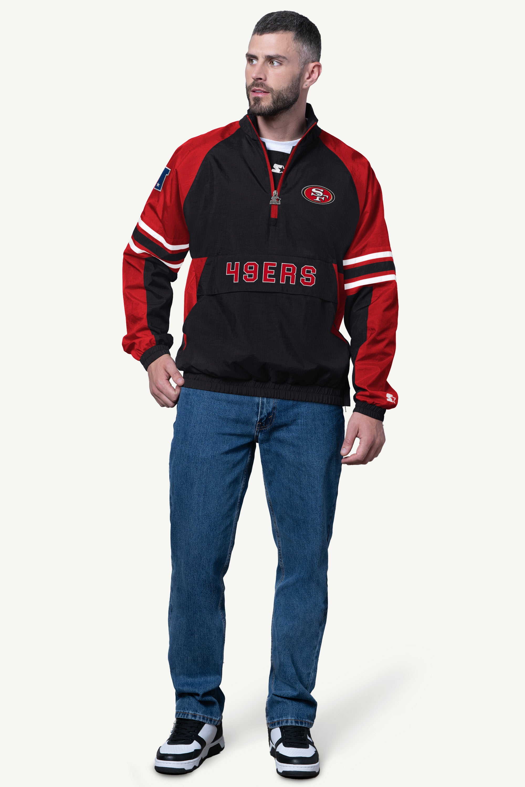 MENS SAN FRANCISCO 49ERS CLASSIC BREAKAWAY JACKET View 3 MENS SAN FRANCISCO 49ERS CLASSIC BREAKAWAY JACKET View 3