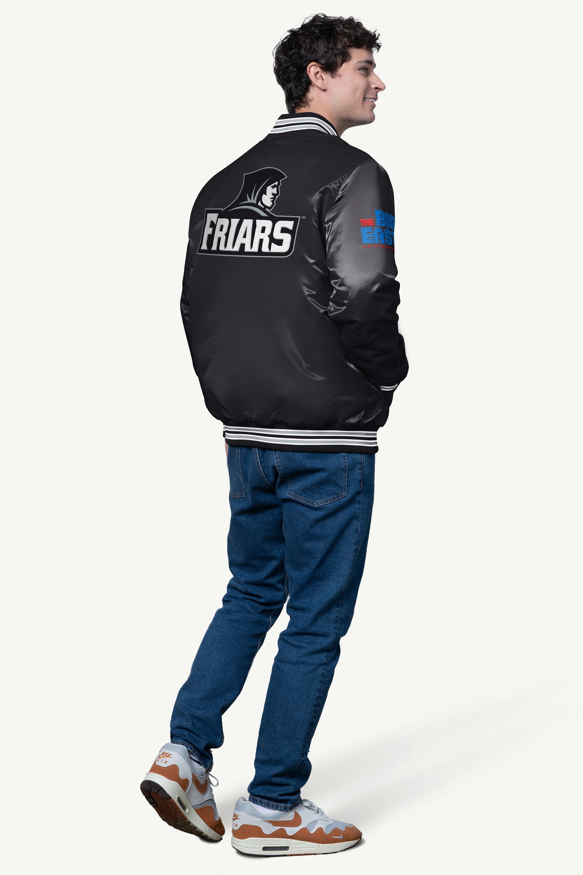 MENS PROVIDENCE FRIARS SATIN VARSITY JACKET View 2 | NCAA MENS PROVIDENCE FRIARS SATIN VARSITY JACKET View 2 | NCAA