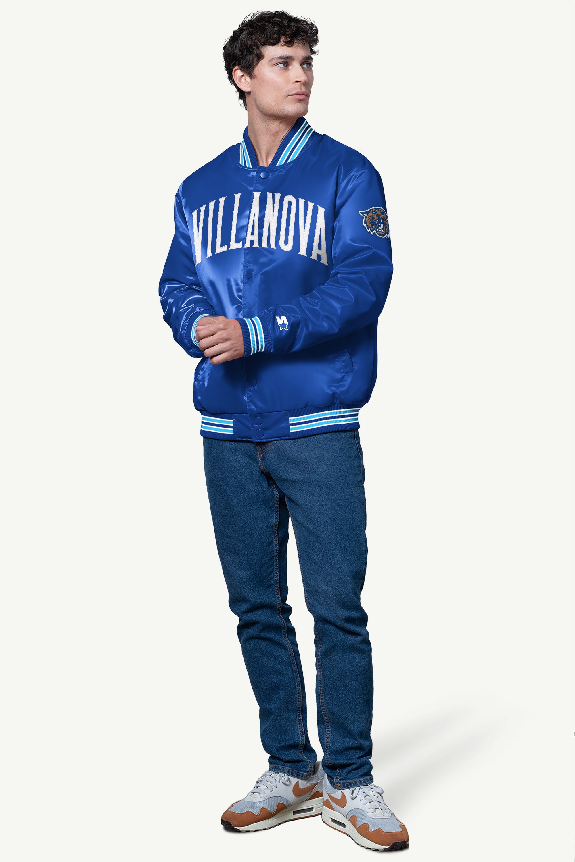 Mens Villanova Wildcats Satin Varsity Jacket | NCAA | Starter