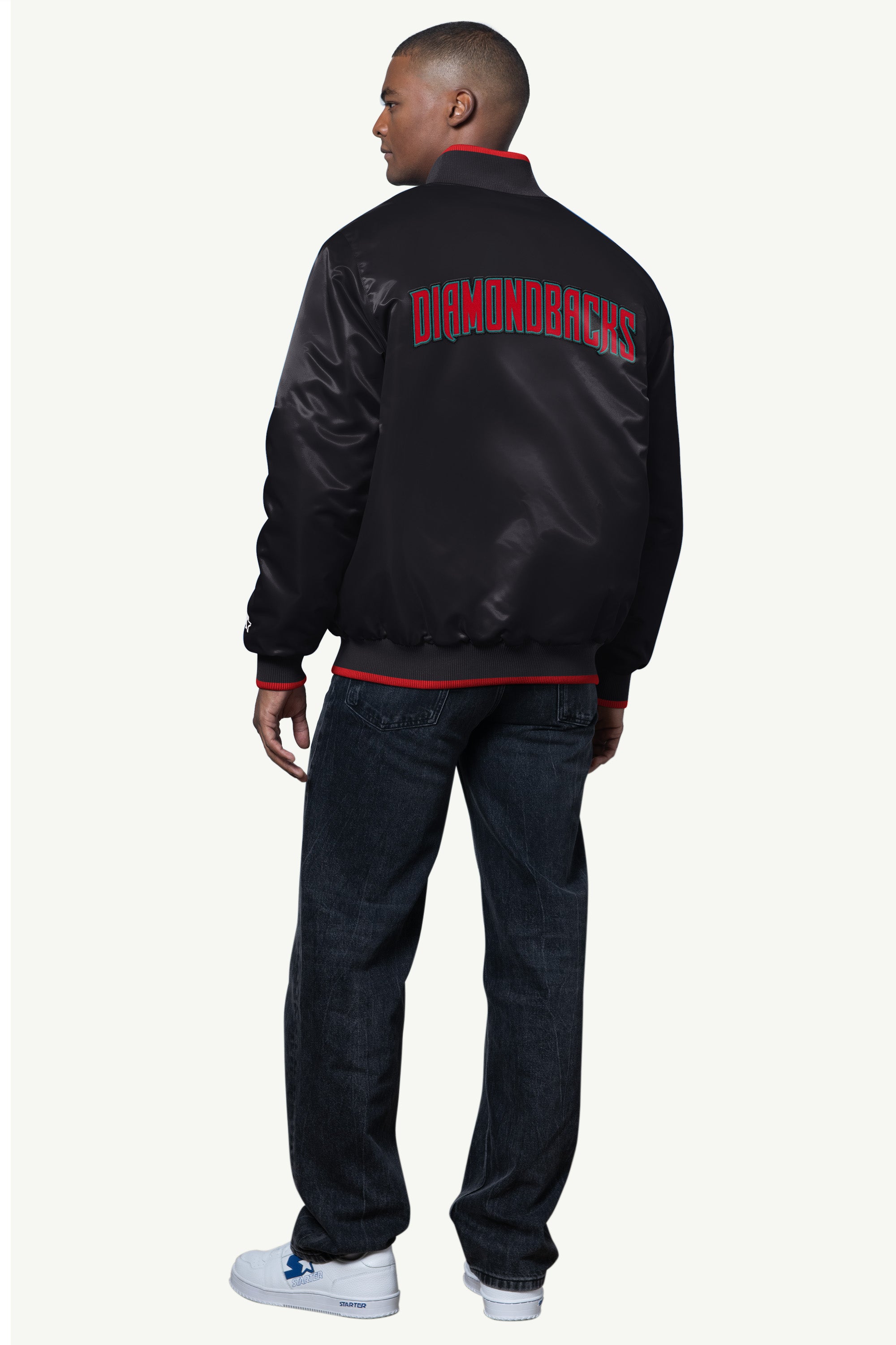 MENS ARIZONA DIAMONDBACKS AMBASSADOR SATIN VARSITY JACKET View 2 | MLB MENS ARIZONA DIAMONDBACKS AMBASSADOR SATIN VARSITY JACKET View 2 | MLB