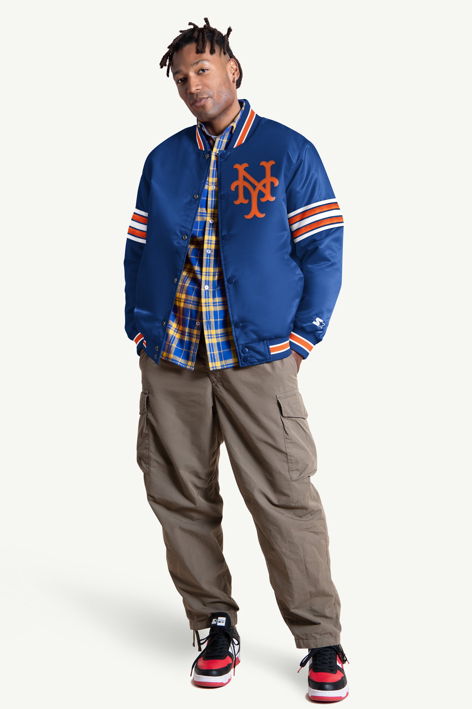 MENS NEW YORK METS SATIN VARSITY JACKET View 3 | Gifts for Him MENS NEW YORK METS SATIN VARSITY JACKET View 3 | Gifts for Him