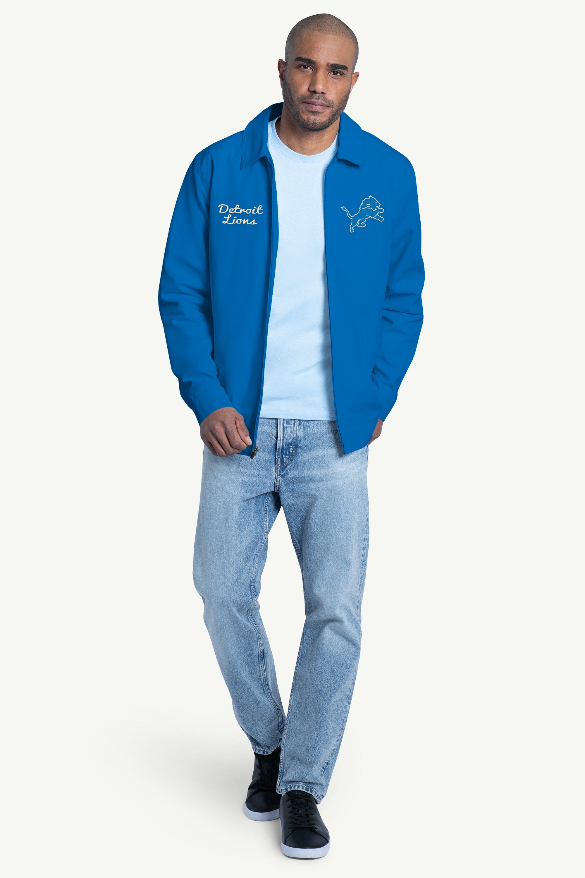 MENS DETROIT LIONS FRANCHISE FULL ZIP JACKET View 3 MENS DETROIT LIONS FRANCHISE FULL ZIP JACKET View 3