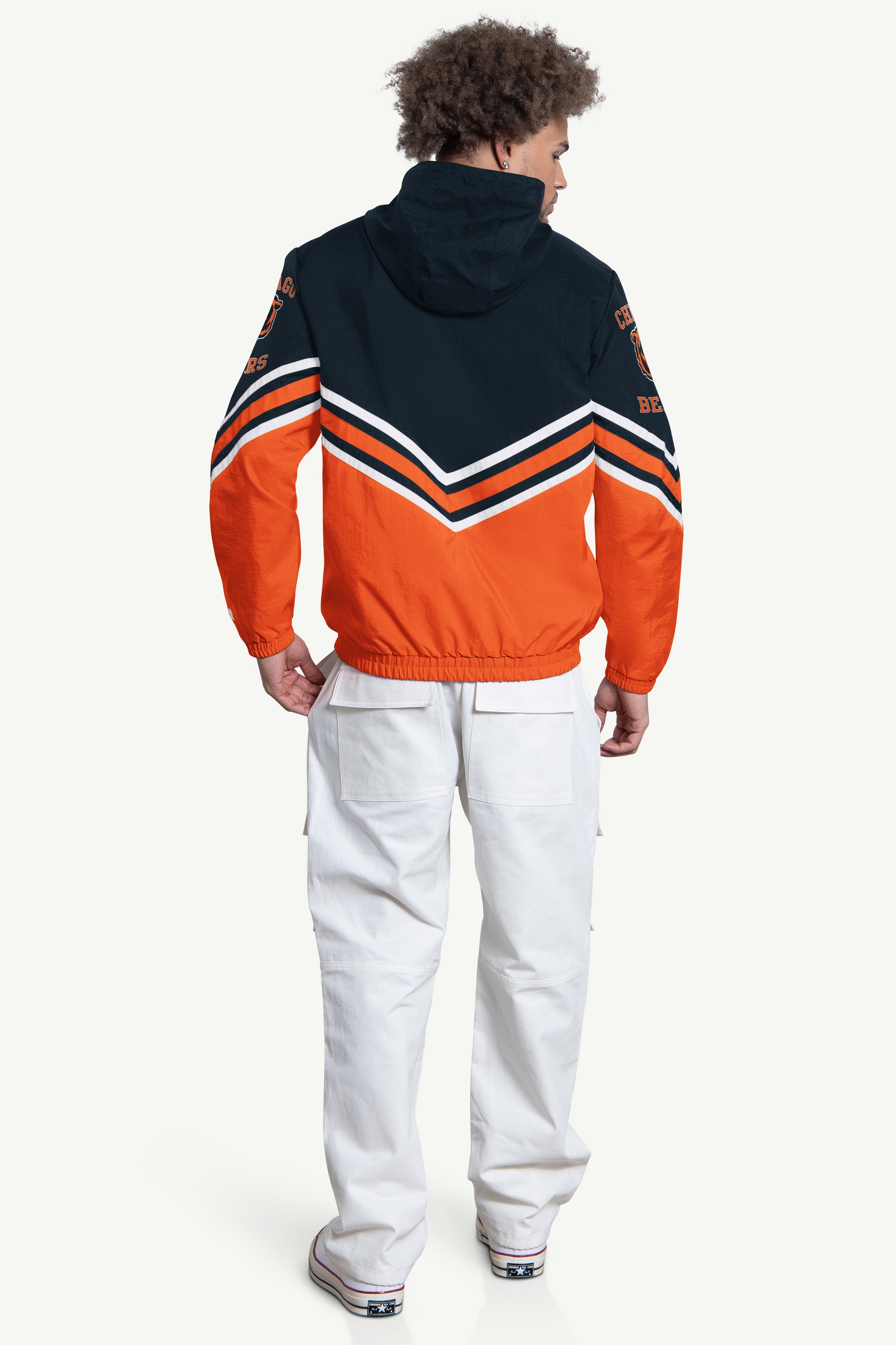 Mens Chicago Bears Fair Play Half Zip Hooded Pullover | NFL | Starter