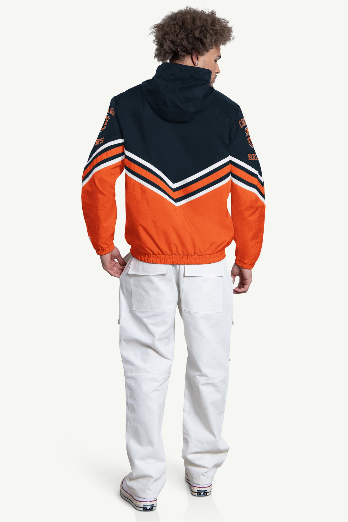 Mens Chicago Bears Fair Play Half Zip Hooded Pullover | NFL | Starter