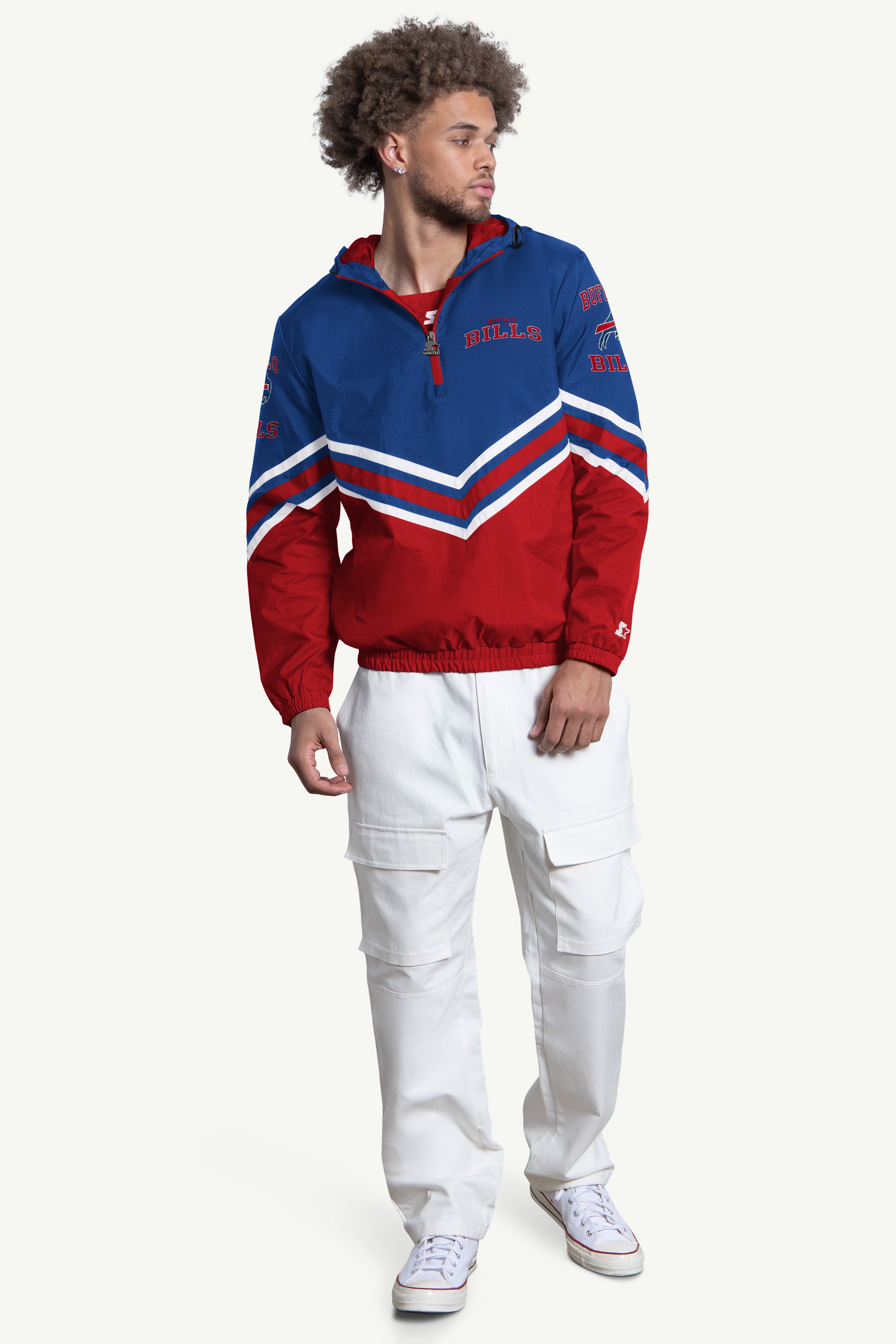 MENS BUFFALO BILLS FAIR FAIR PLAY HALF ZIP HOODED PULLOVER View 3 | Buffalo Bills MENS BUFFALO BILLS FAIR FAIR PLAY HALF ZIP HOODED PULLOVER View 3 | Buffalo Bills