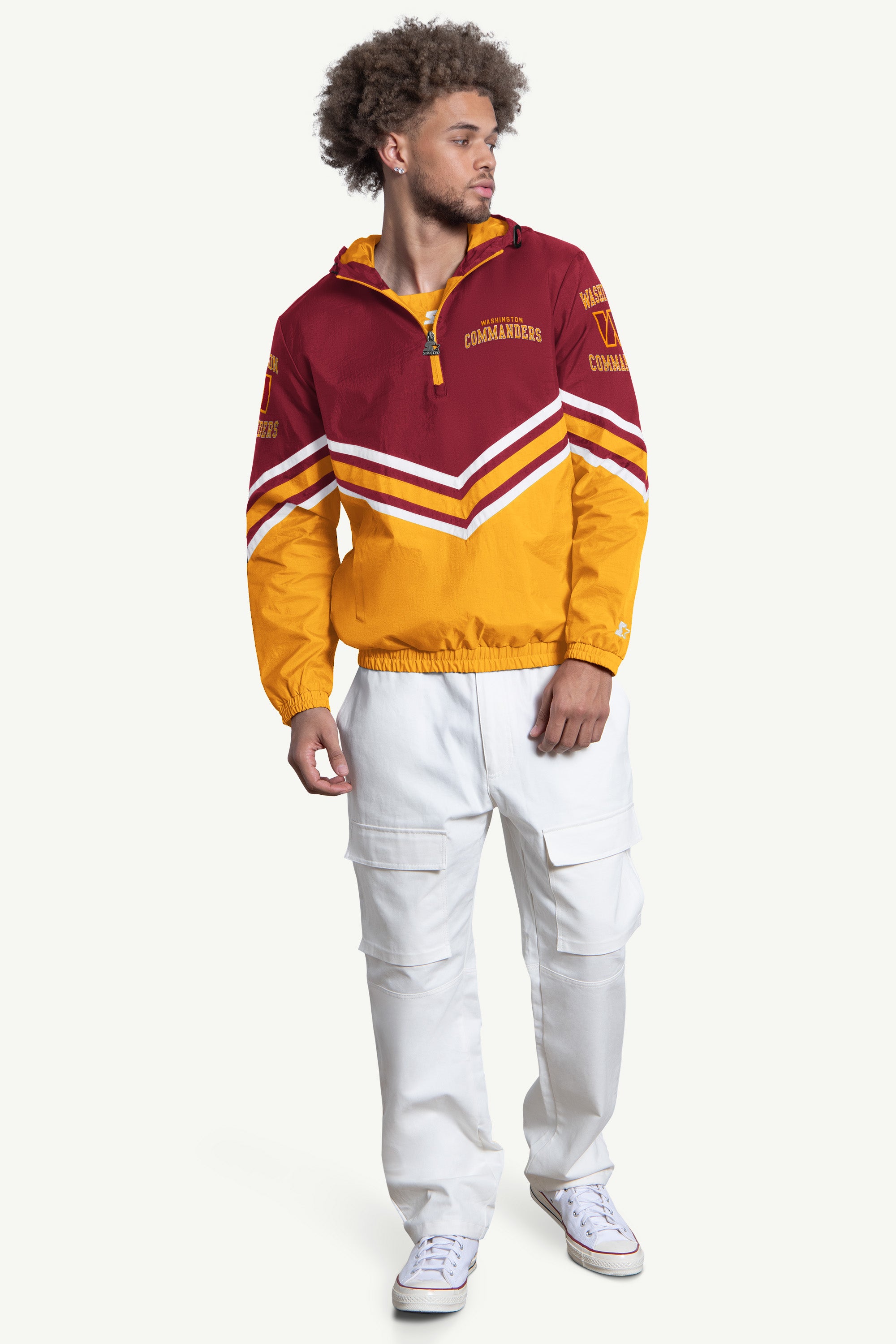 MENS WASHINGTON COMMANDERS FAIR PLAY HALF ZIP HOODED PULLOVER View 3 | NFL MENS WASHINGTON COMMANDERS FAIR PLAY HALF ZIP HOODED PULLOVER View 3 | NFL