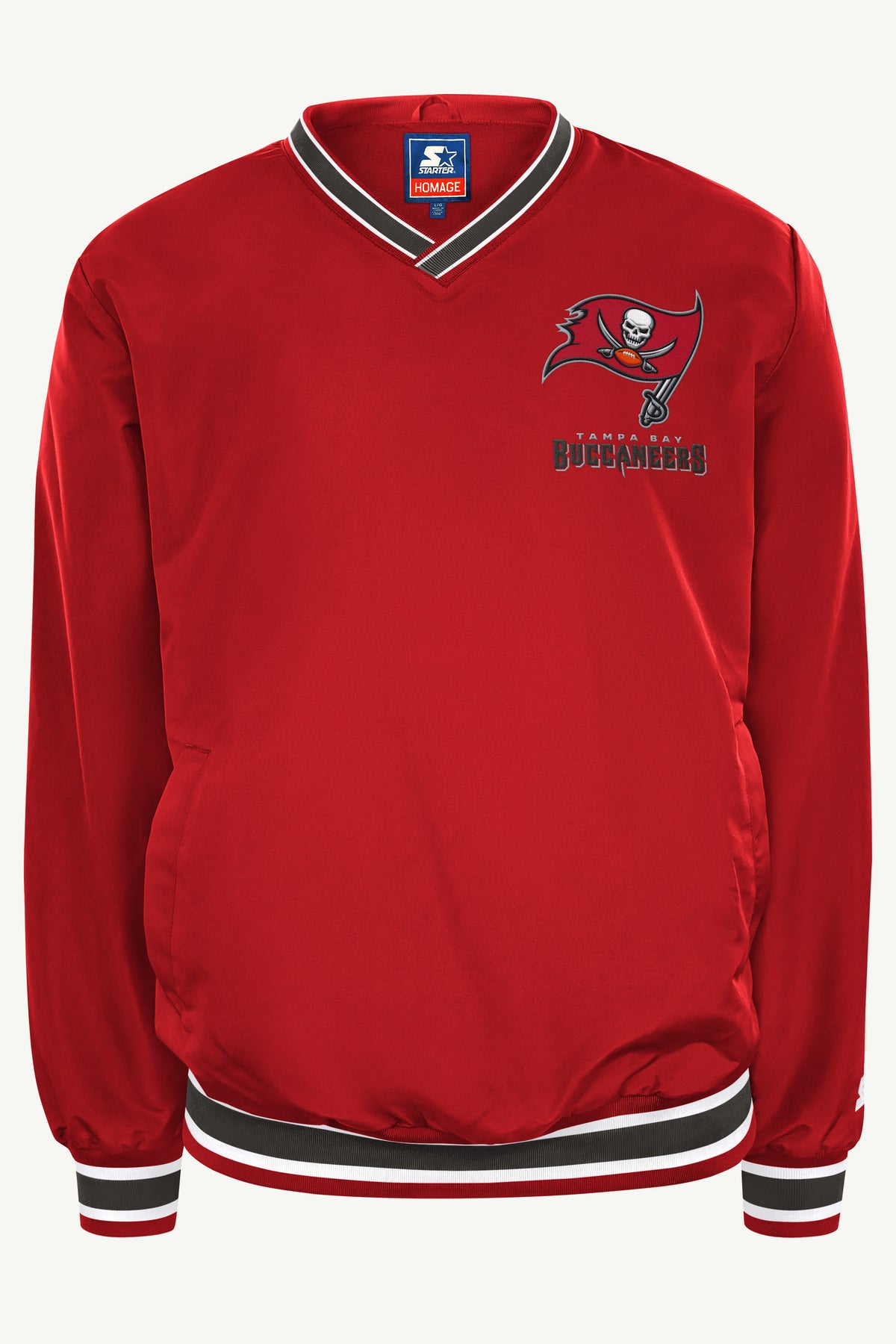 BAKER MAYFIELD TAMPA BAY BUCCANEERS PLAYER PULLOVER JACKET View 2 BAKER MAYFIELD TAMPA BAY BUCCANEERS PLAYER PULLOVER JACKET View 2