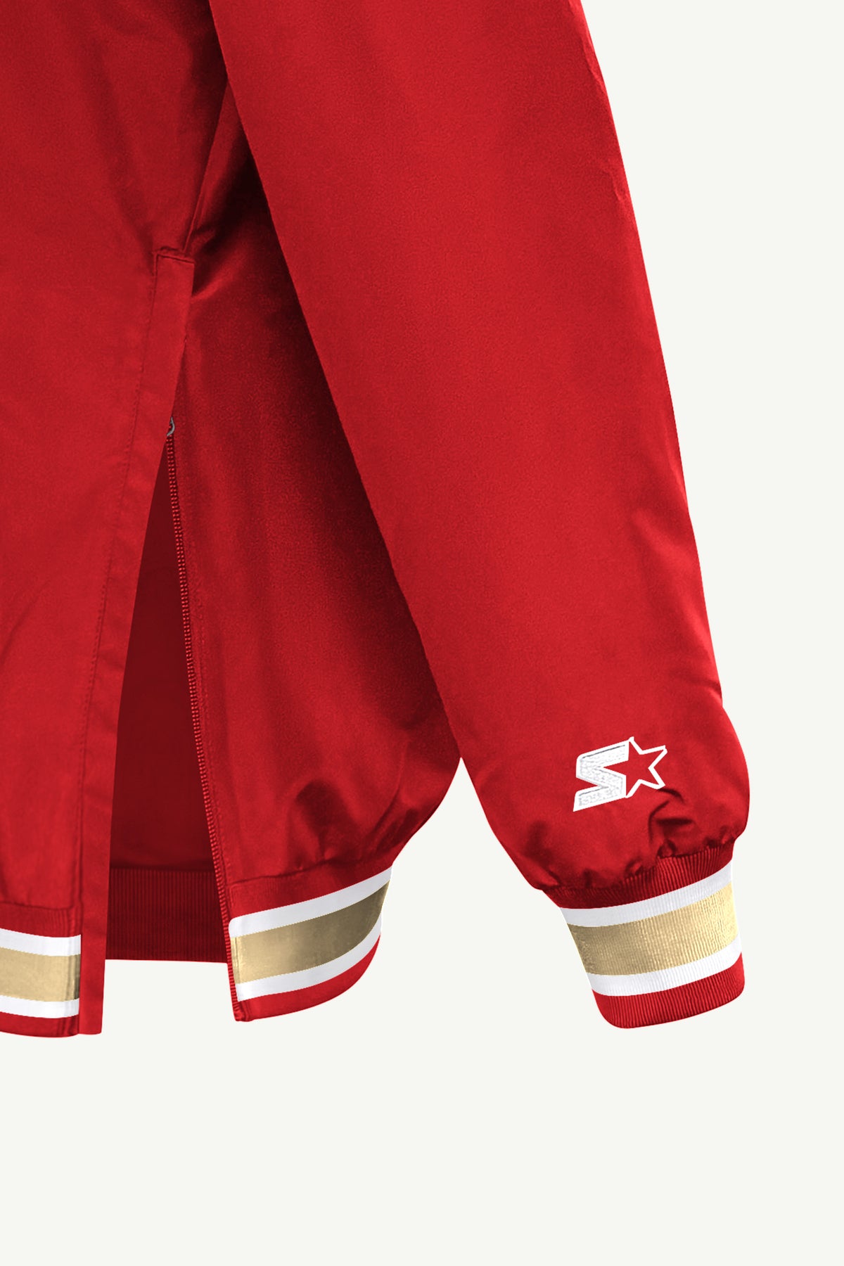 CHRISTIAN MCCAFFERY SAN FRANCISCO 49ERS PLAYER PULLOVER JACKET View 4 CHRISTIAN MCCAFFERY SAN FRANCISCO 49ERS PLAYER PULLOVER JACKET View 4