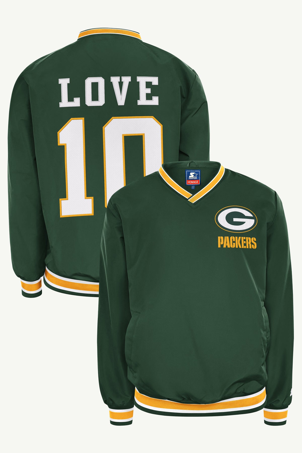 JORDAN LOVE GREEN BAY PACKERS PLAYER PULLOVER JACKET View 1 JORDAN LOVE GREEN BAY PACKERS PLAYER PULLOVER JACKET View 1