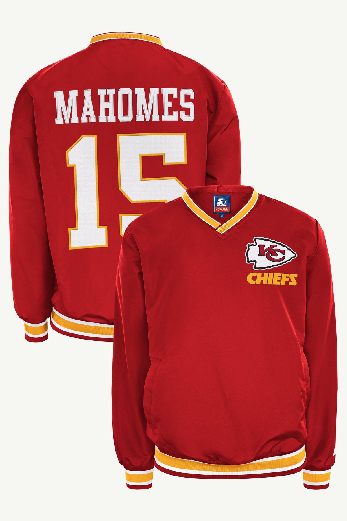 PATRICK MAHOMES KANSAS CITY CHIEFS PLAYER PULLOVER JACKET View 1 PATRICK MAHOMES KANSAS CITY CHIEFS PLAYER PULLOVER JACKET View 1