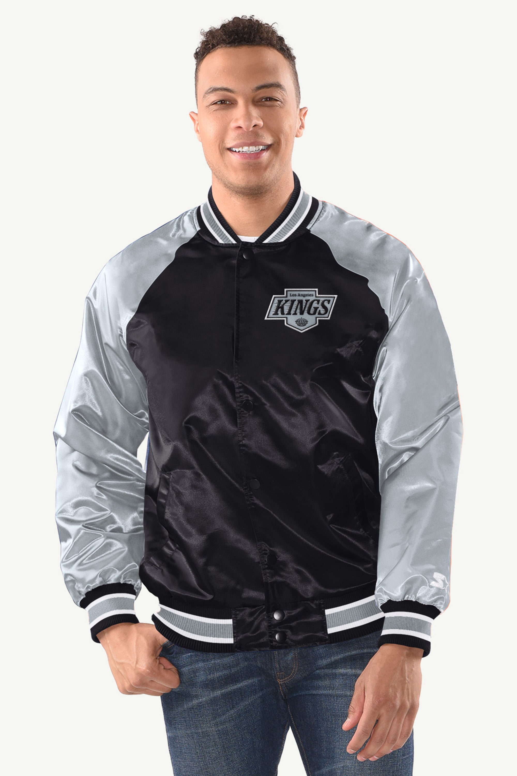 MENS LOS ANGELES KINGS INDUCTEE SATIN VARSITY JACKET View 1 | NHL MENS LOS ANGELES KINGS INDUCTEE SATIN VARSITY JACKET View 1 | NHL