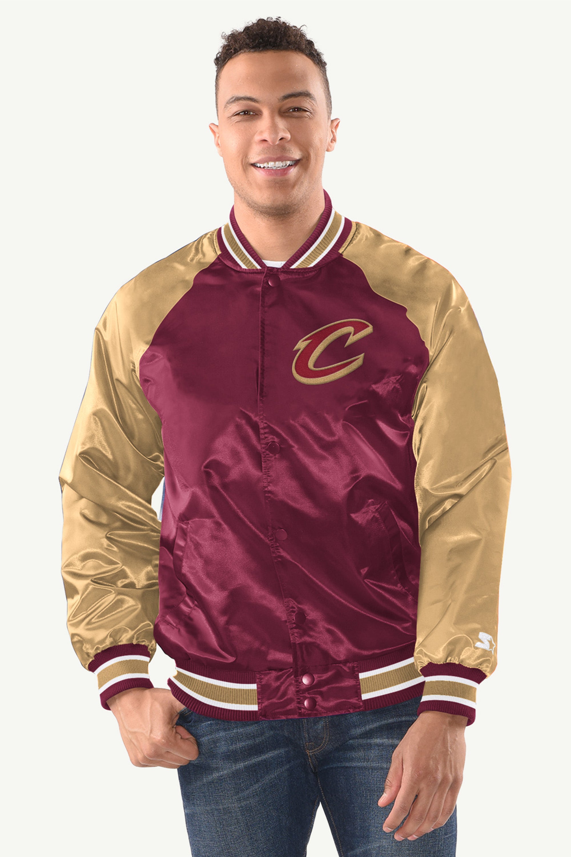 MENS CLEVELAND CAVALIERS INDUCTEE SATIN VARSITY JACKET View 1 | NBA MENS CLEVELAND CAVALIERS INDUCTEE SATIN VARSITY JACKET View 1 | NBA