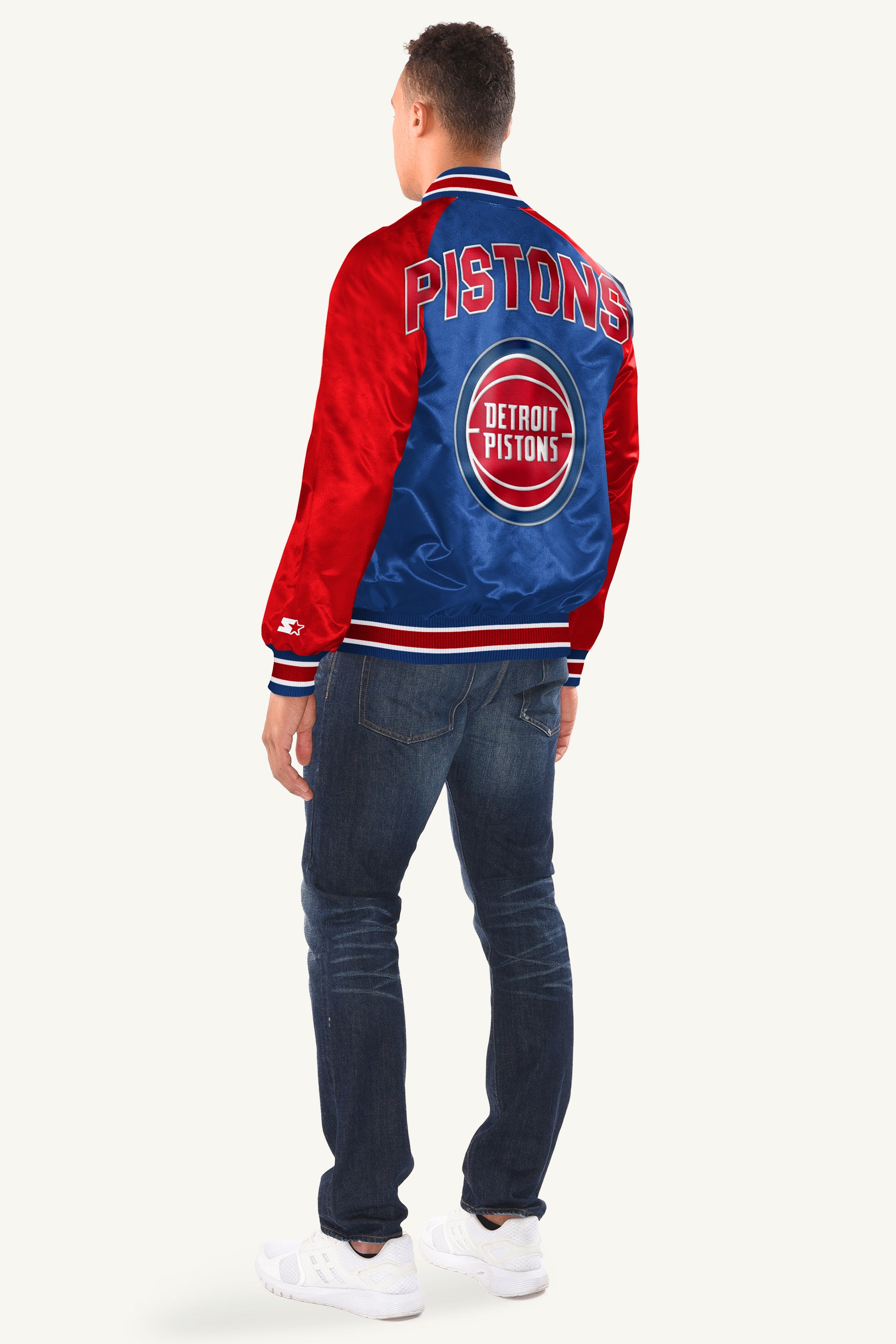 MENS DETROIT PISTONS INDUCTEE SATIN VARSITY JACKET View 2 | Detroit Pistons MENS DETROIT PISTONS INDUCTEE SATIN VARSITY JACKET View 2 | Detroit Pistons